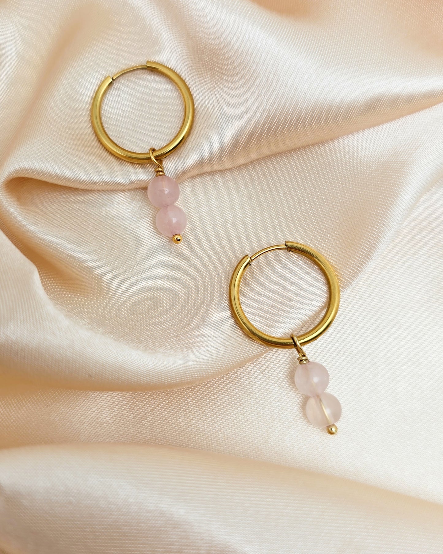 Boucles d'oreilles CASSANDRA ~ 13 pierres disponibles 🌷 doré/argenté