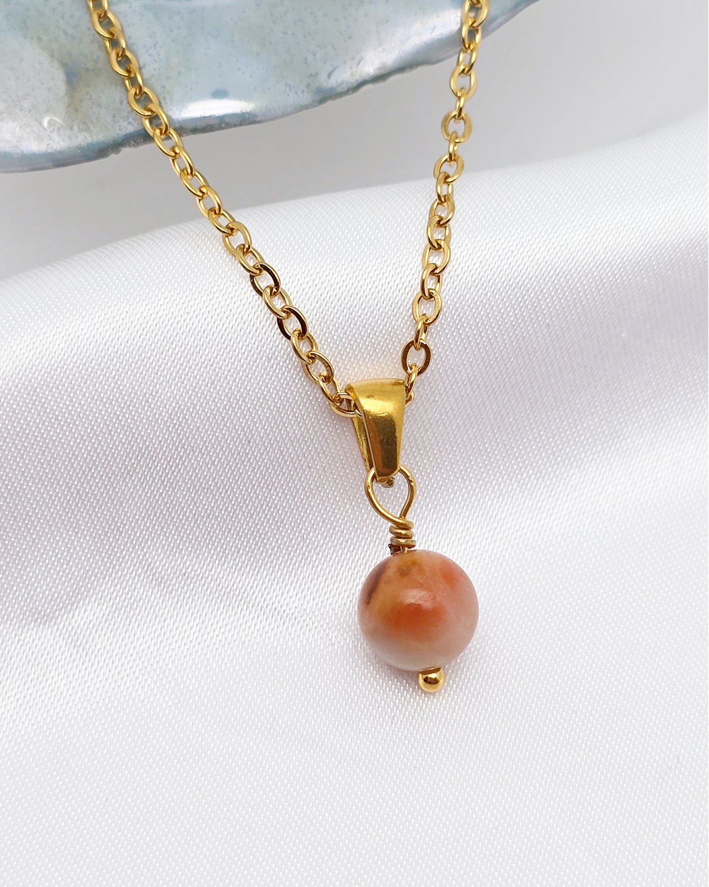 Collier MAÏA ~ 24 pierres disponibles 🌷 doré/argenté