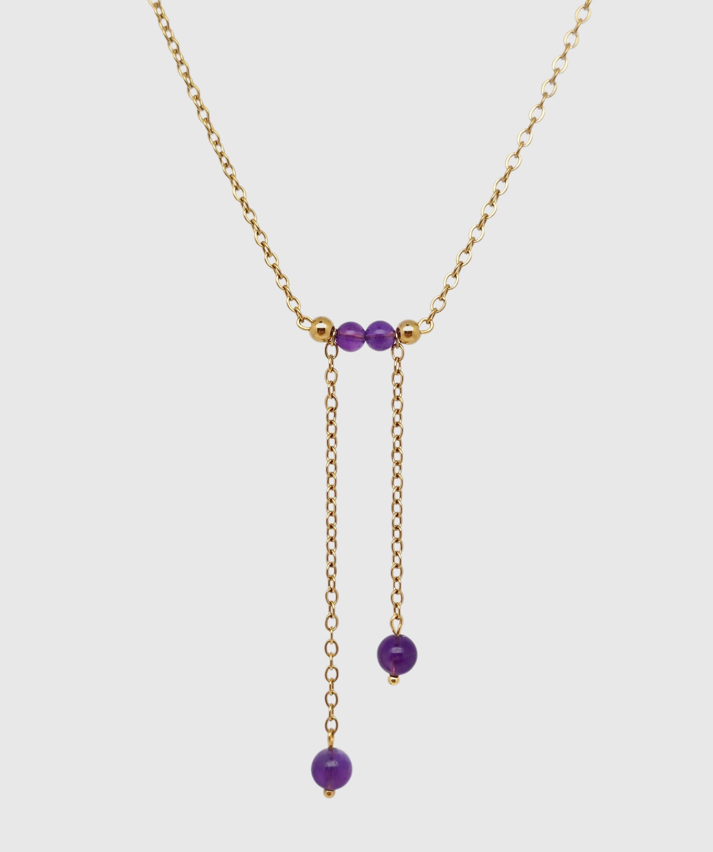 Collier ARCADIA ~ 3 pierres disponibles 🌷 doré/argenté