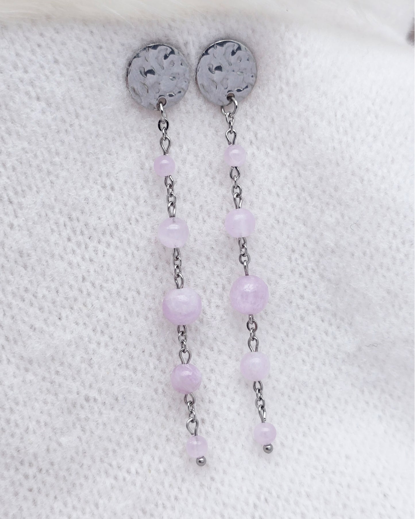 Boucles d'oreilles ATHENAÏS ~ 4 pierres disponibles 🌷 doré/argenté