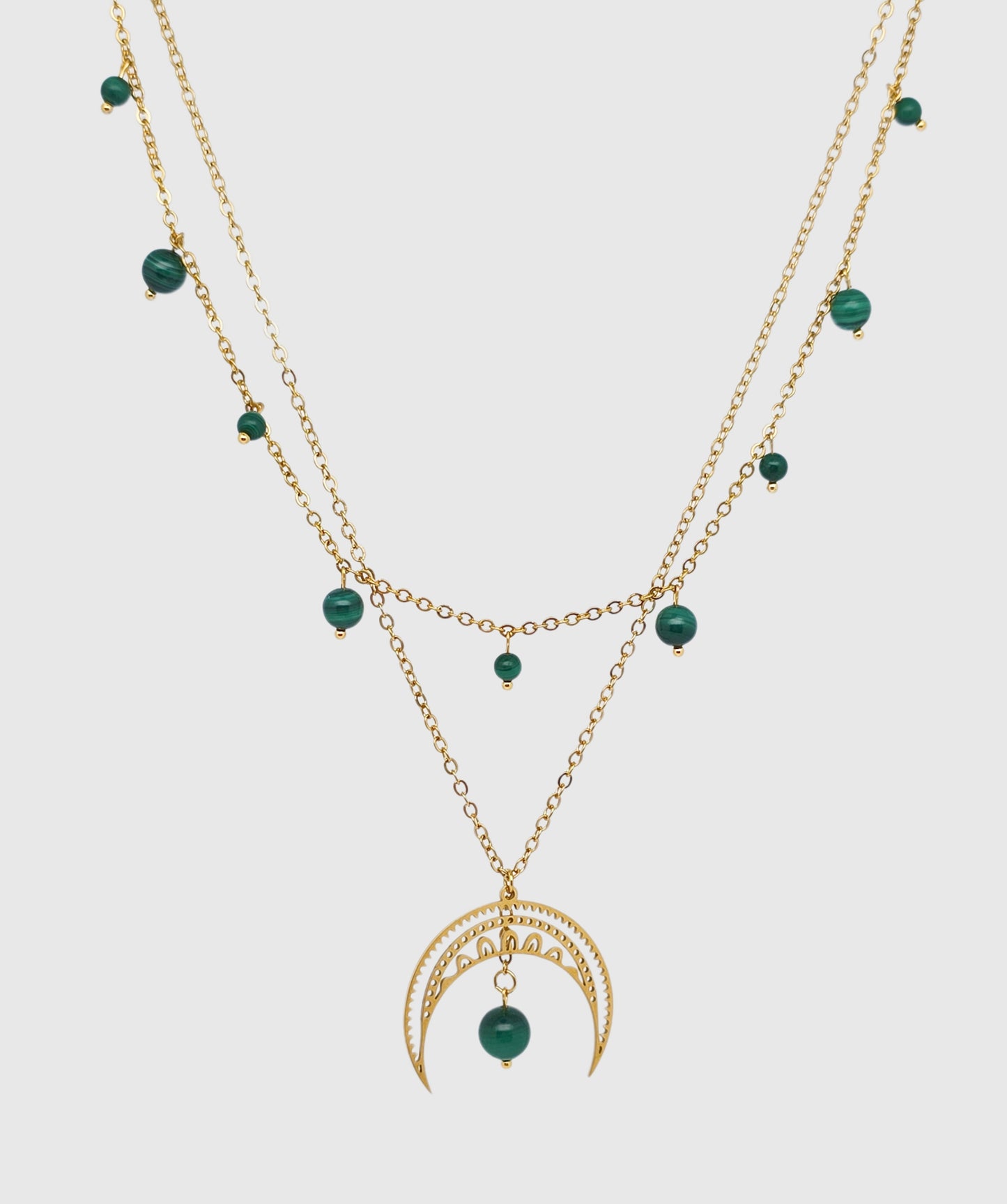 Collier CHANDRA ~ 4 pierres disponible 🌷 doré/argenté