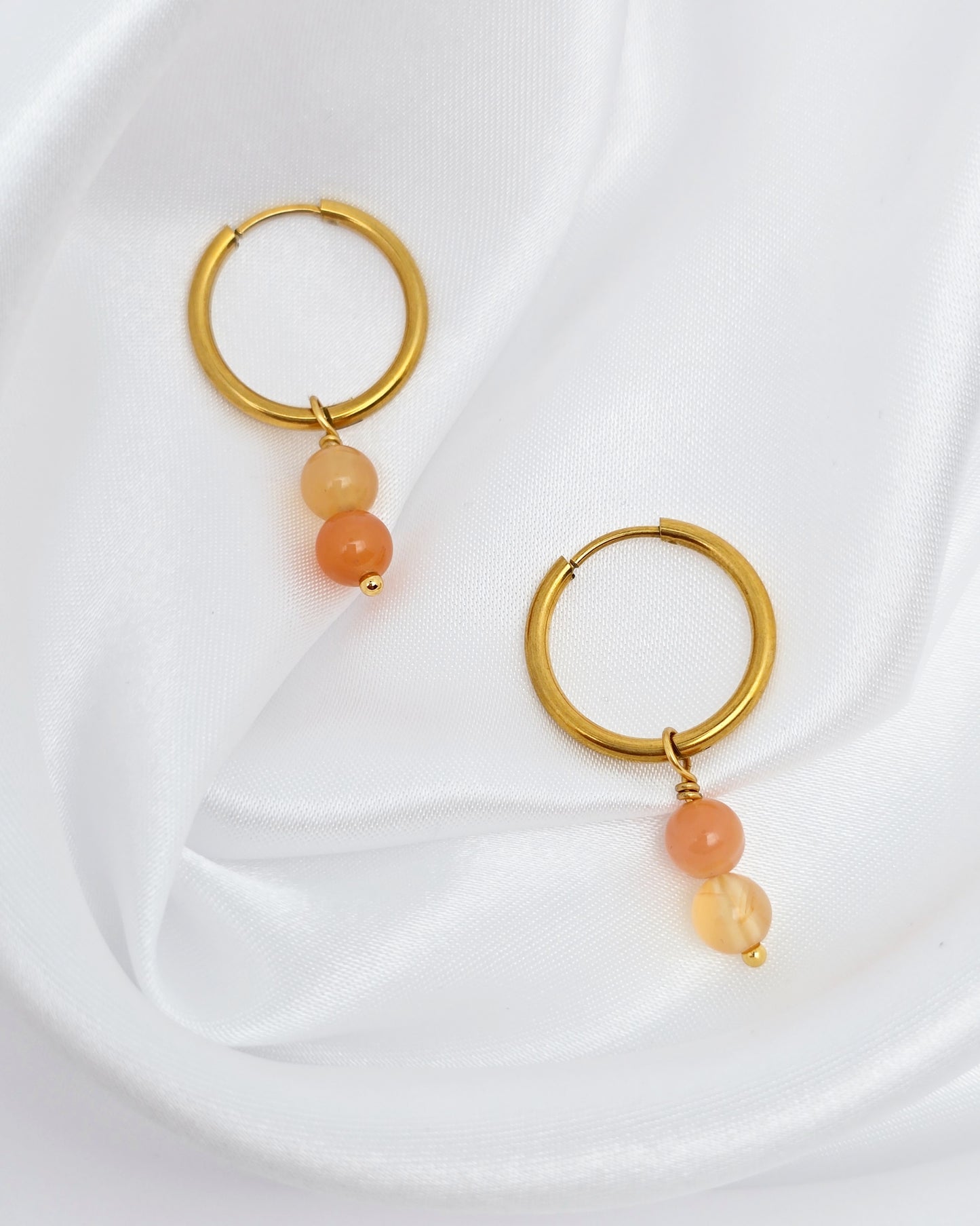 Boucles d'oreilles CASSANDRA ~ 13 pierres disponibles 🌷 doré/argenté