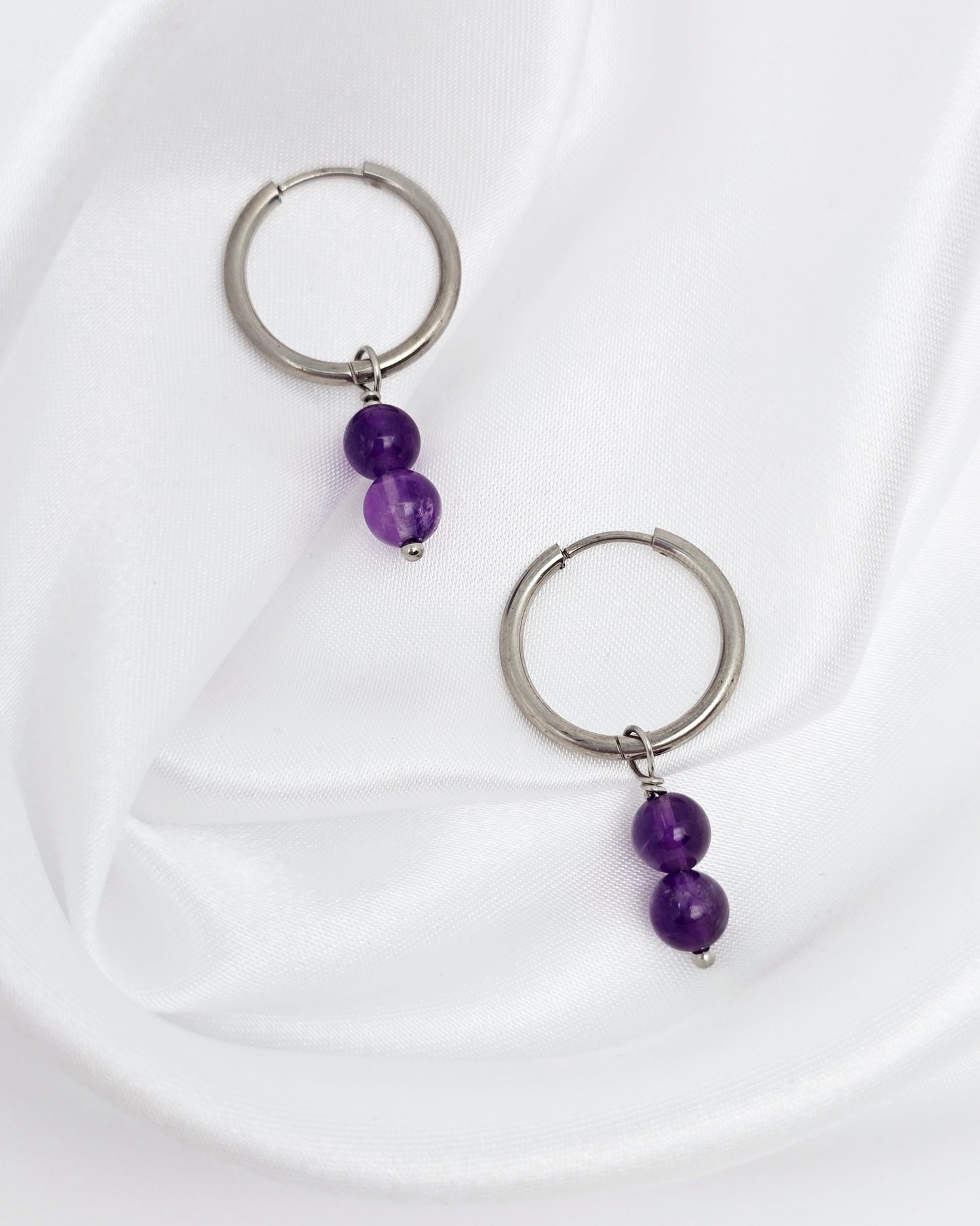 Boucles d'oreilles CASSANDRA ~ 13 pierres disponibles 🌷 doré/argenté