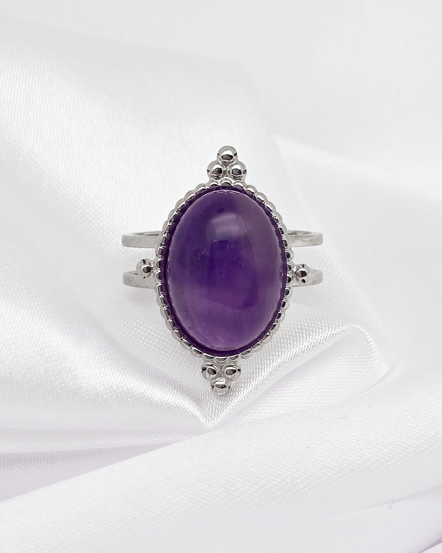 Bague AURALIS ~ 3 pierres disponibles 🌷 doré/argenté