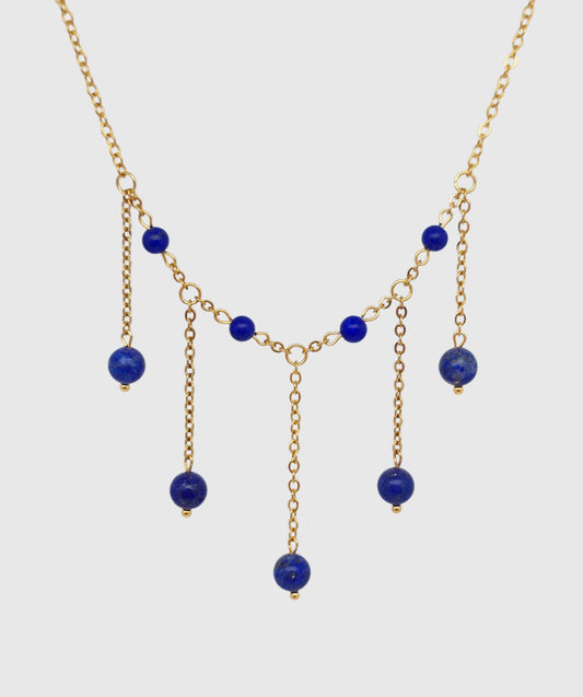 Collier CALYPSO ~ 5 pierres disponible 🌷 doré/argenté