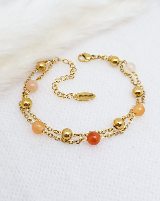 Bracelet PHOEBÉ ~ 7 pierres disponibles 🌷 doré/argenté