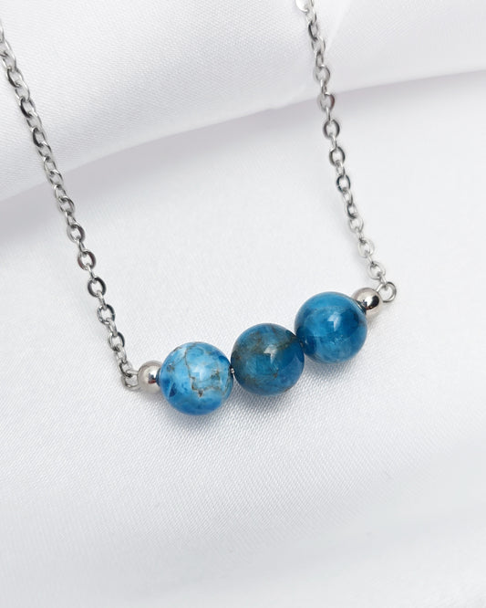 Collier ANTHÉA ~ 6 pierres disponibles 🌷 doré/argenté