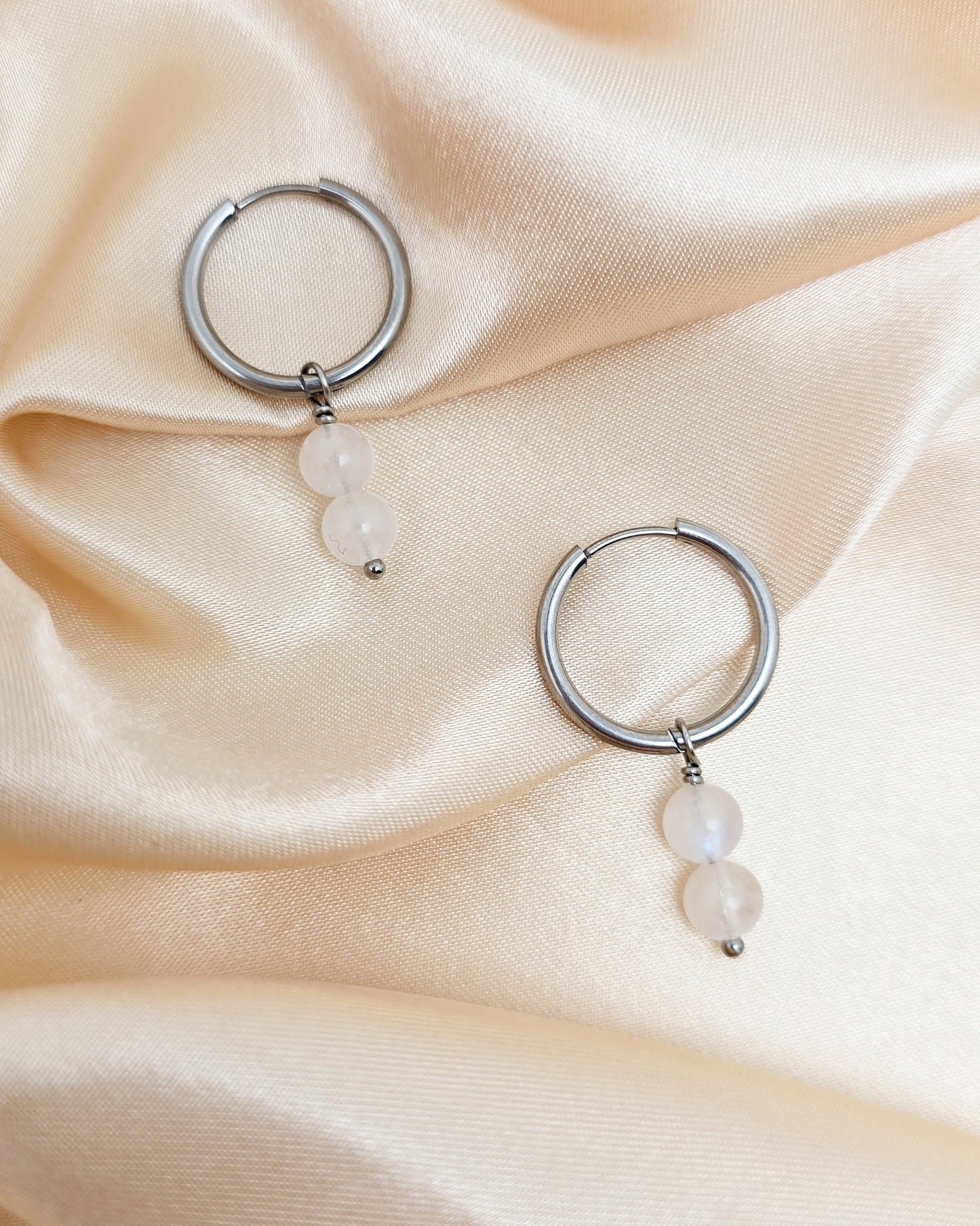 Boucles d'oreilles CASSANDRA ~ 13 pierres disponibles 🌷 doré/argenté