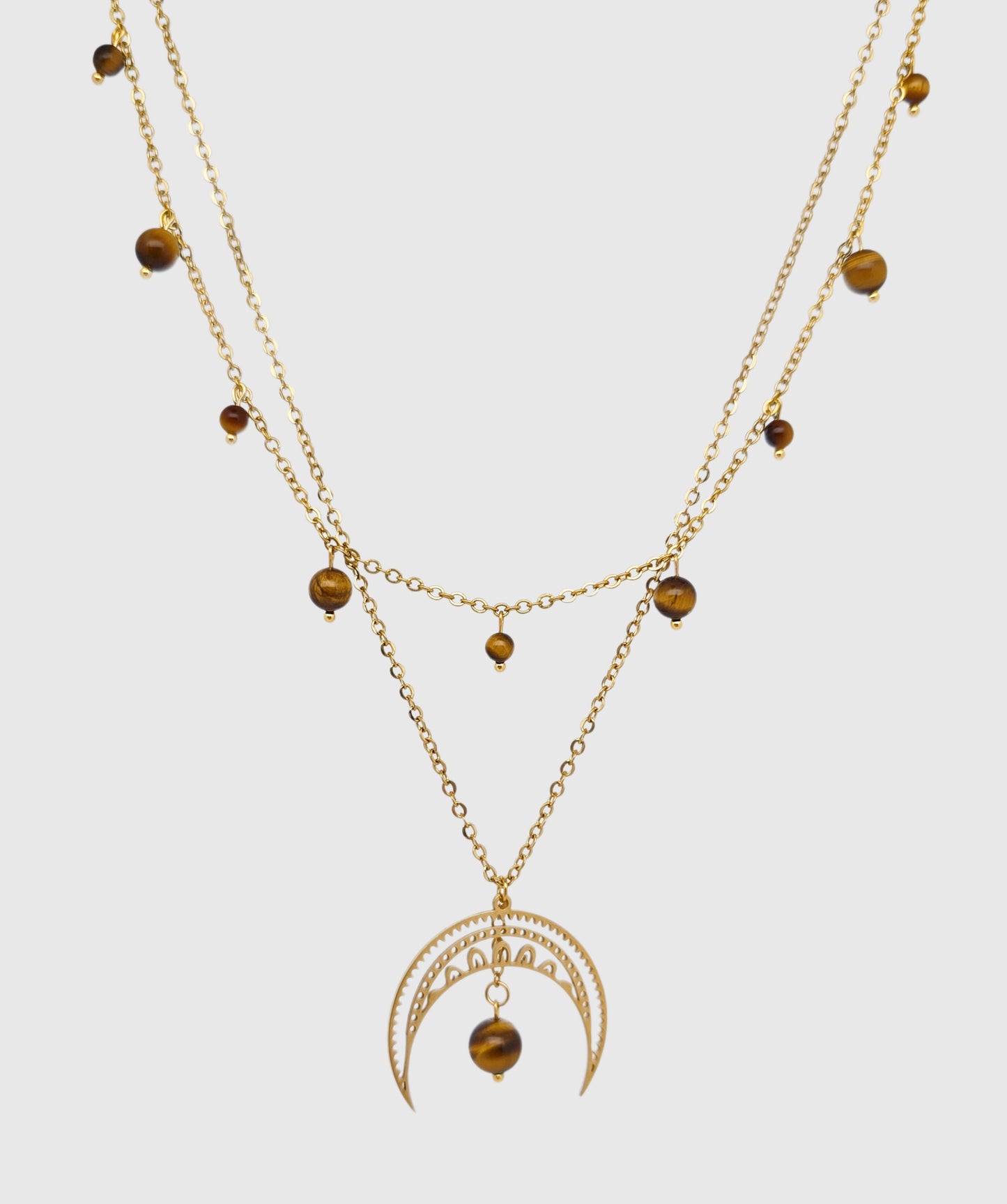 Collier CHANDRA ~ 4 pierres disponible 🌷 doré/argenté