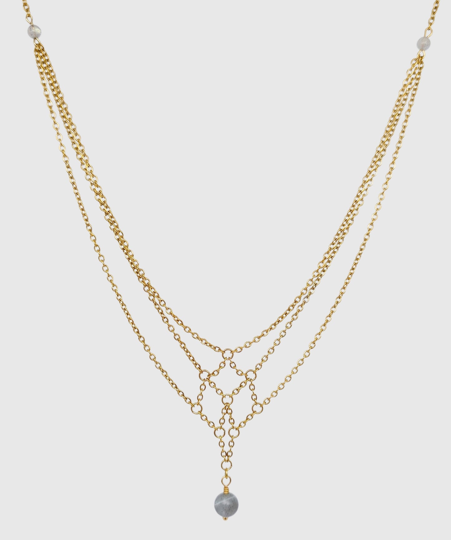 Collier INDIS ~ 4 pierres disponibles 🌷 doré/argenté