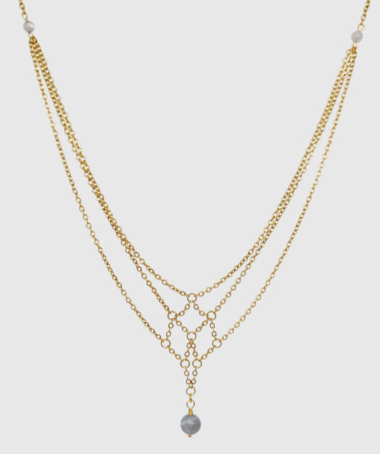 Collier INDIS ~ 4 pierres disponibles 🌷 doré/argenté