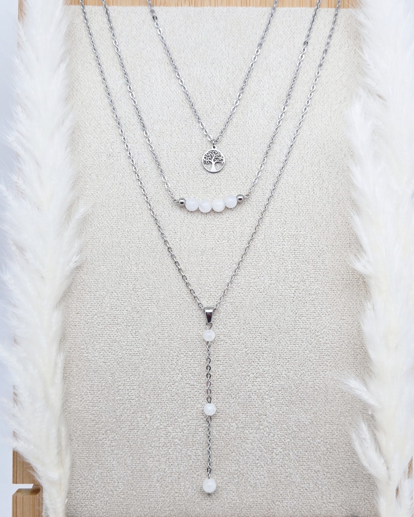 Collier NÉMÉSIS ~ 6 pierres disponibles 🌷 doré/argenté