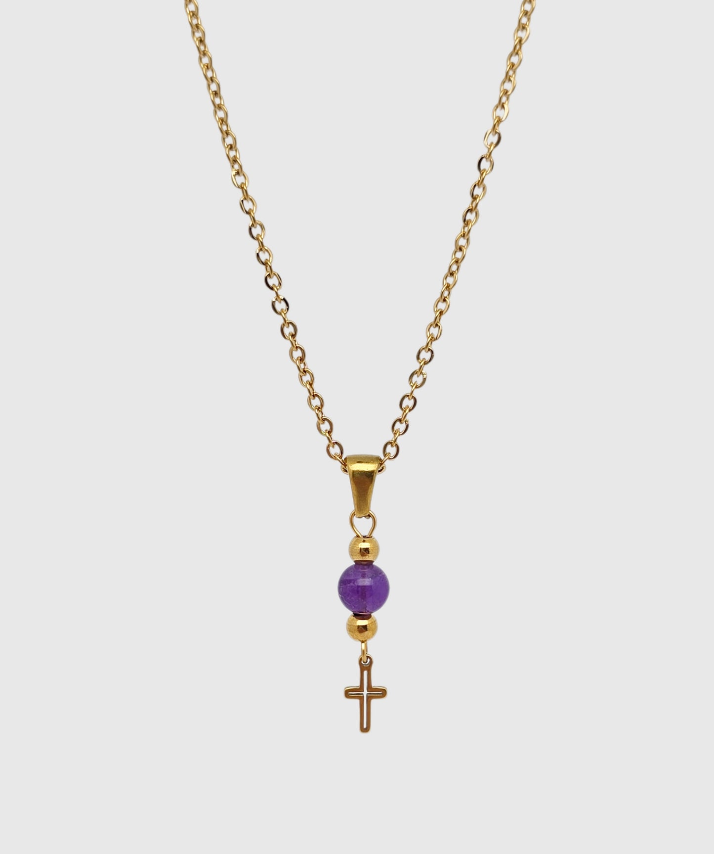 Collier SÉRIEL ~ 3 pierres disponibles 🌷 doré/argenté