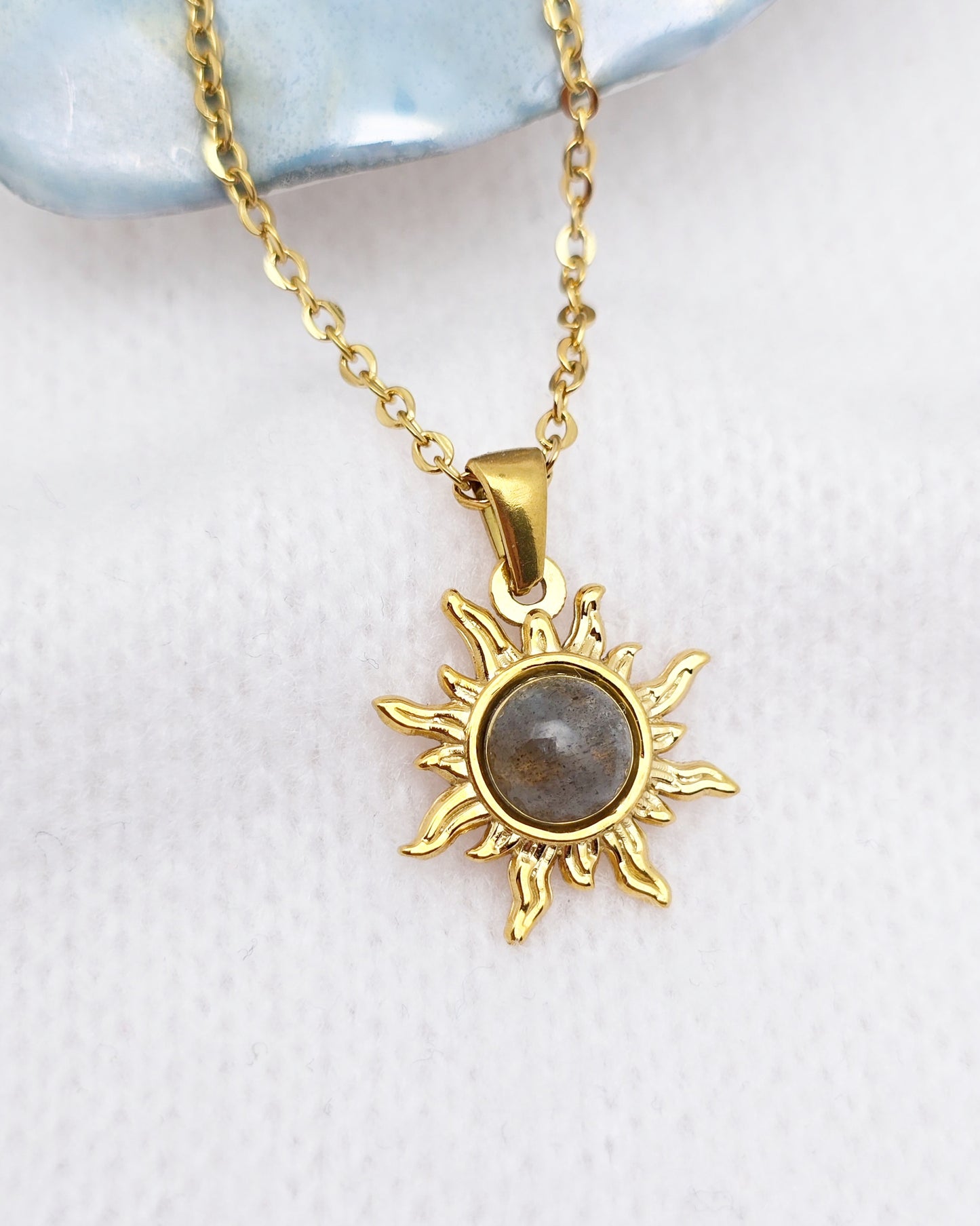 Collier SOLÉOR ~ 4 pierres disponibles 🌷 doré/argenté