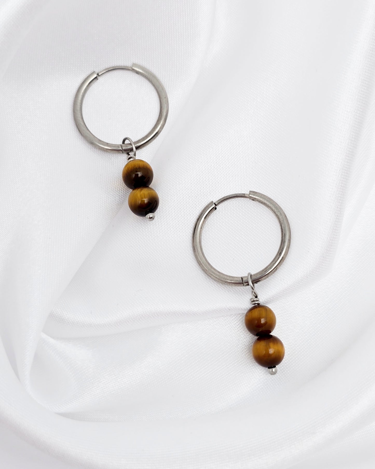 Boucles d'oreilles CASSANDRA ~ 13 pierres disponibles 🌷 doré/argenté