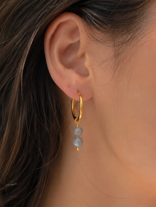 Boucles d'oreilles CASSANDRA ~ 13 pierres disponibles 🌷 doré/argenté