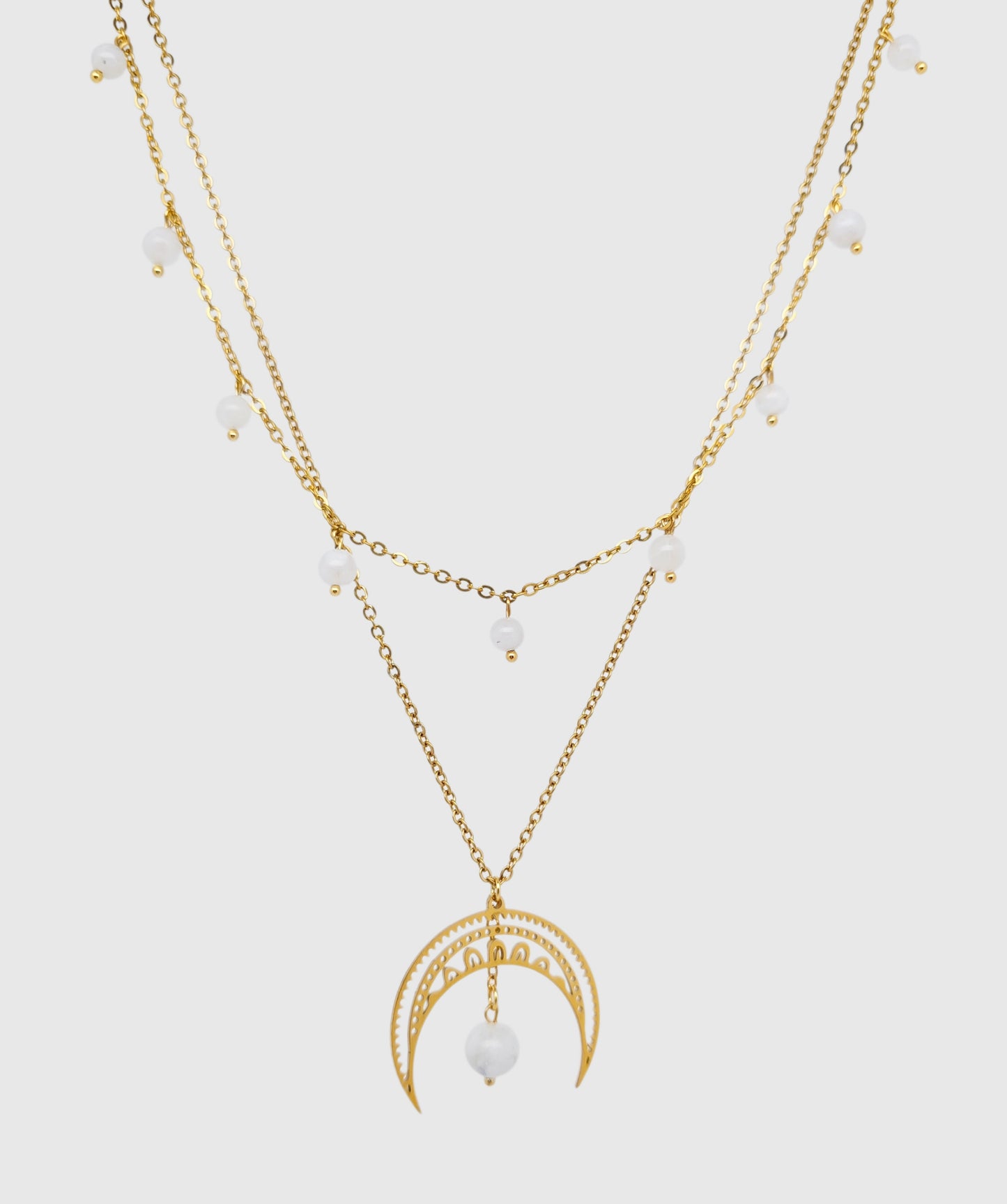 Collier CHANDRA ~ 4 pierres disponible 🌷 doré/argenté