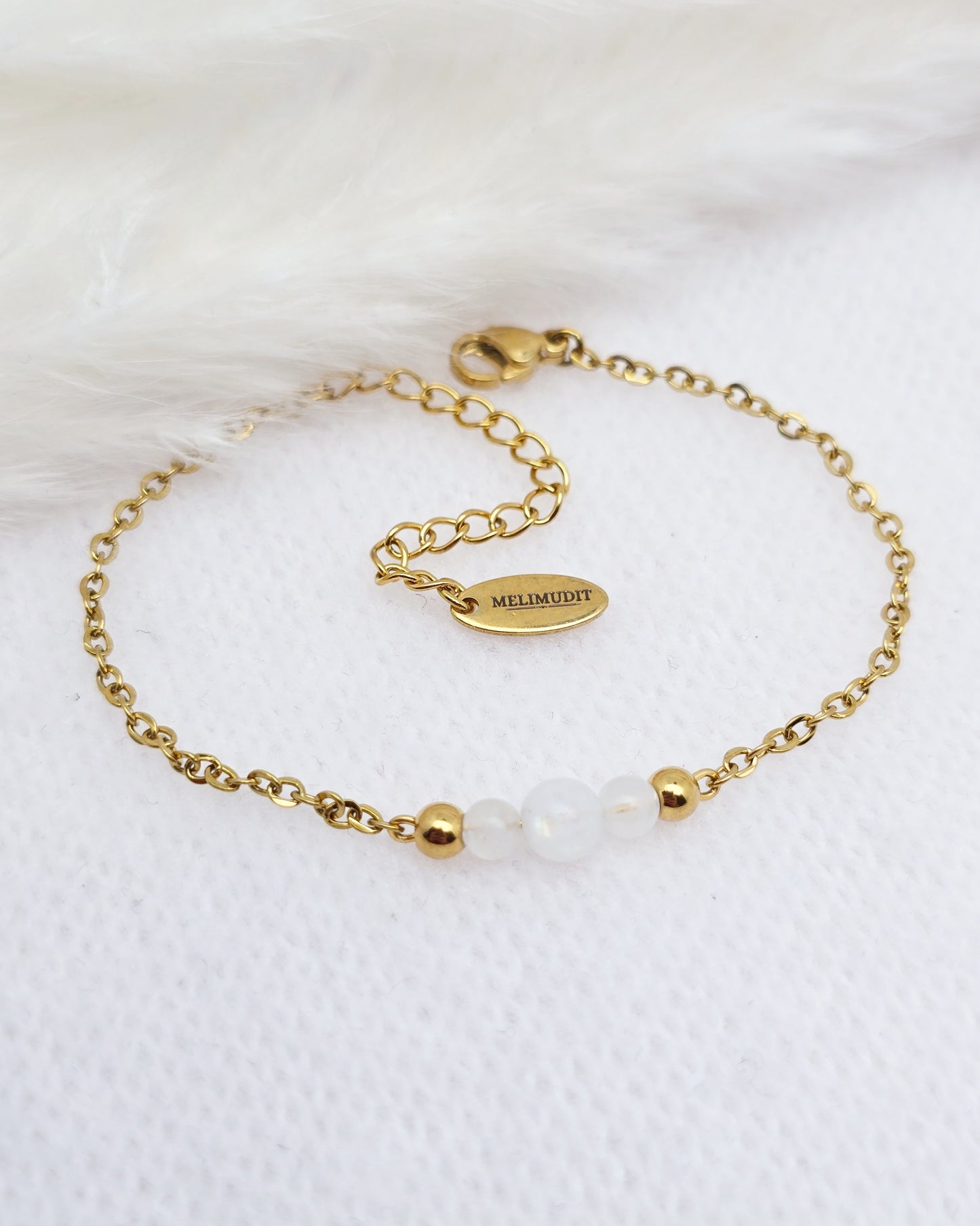 Bracelet CIRCÉ ~ 6 pierres disponibles 🌷 doré/argenté