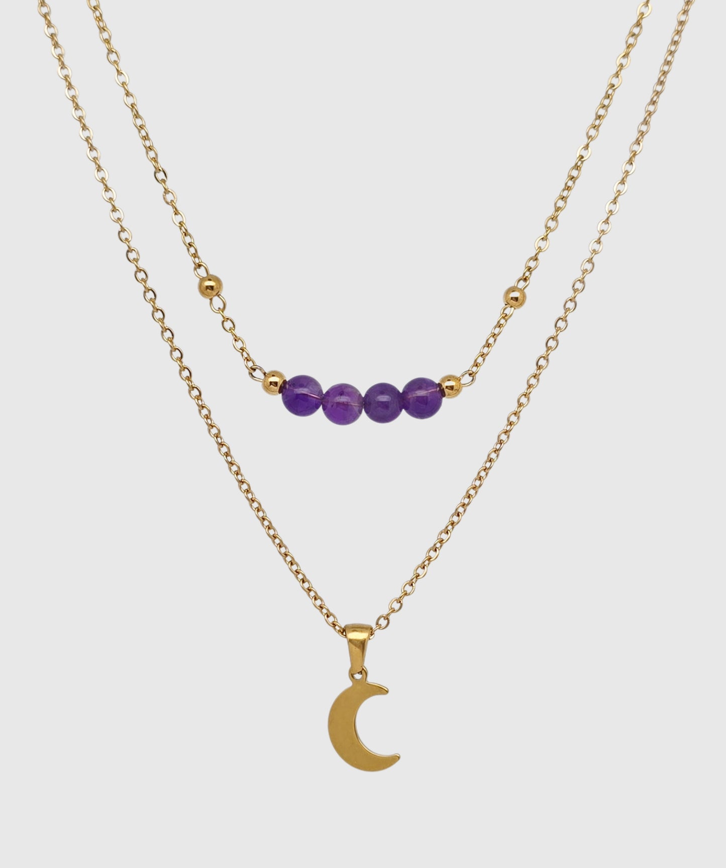 Collier MÉLIA ~ 8 pierres disponibles 🌷 doré/argenté