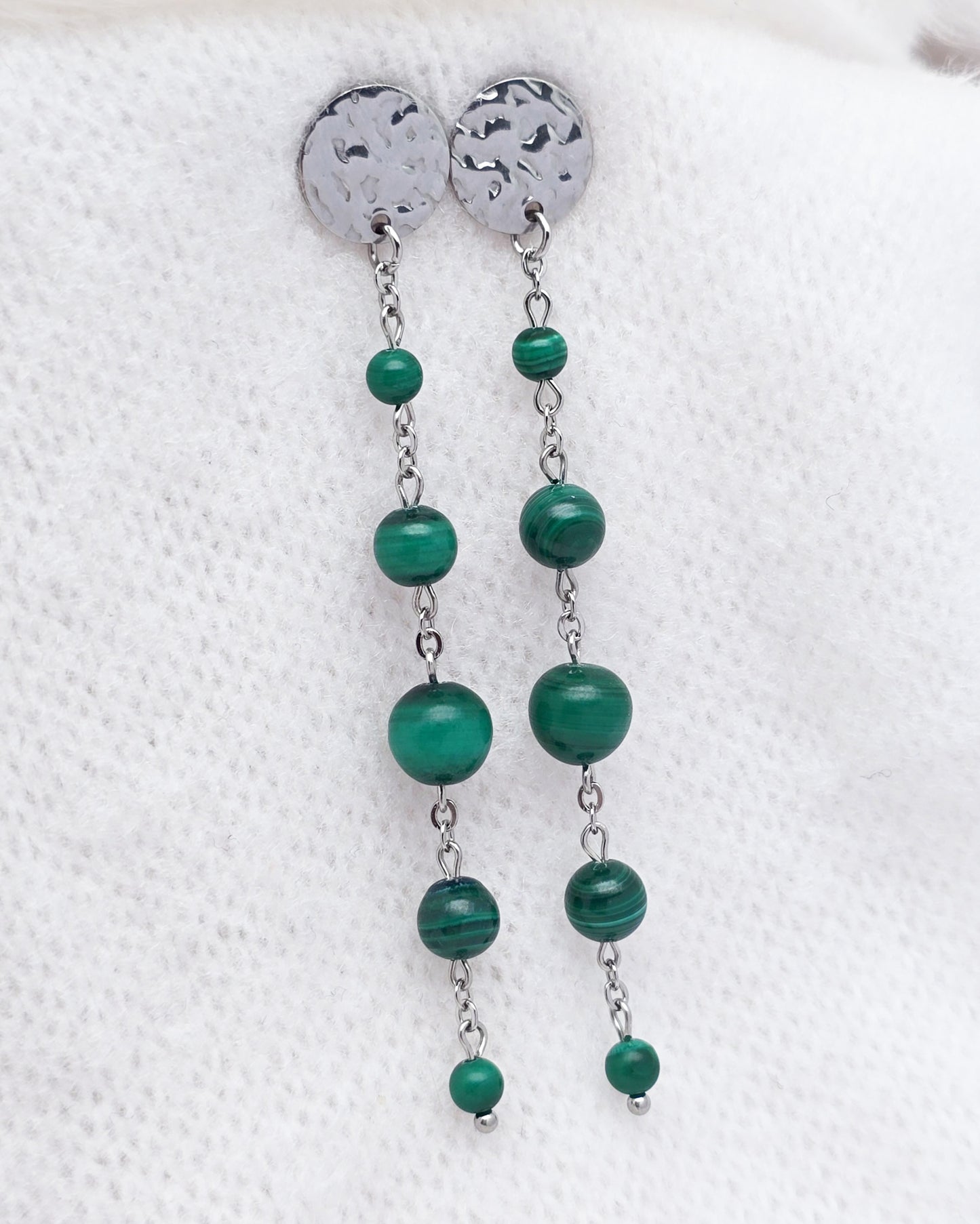 Boucles d'oreilles ATHENAÏS ~ 4 pierres disponibles 🌷 doré/argenté