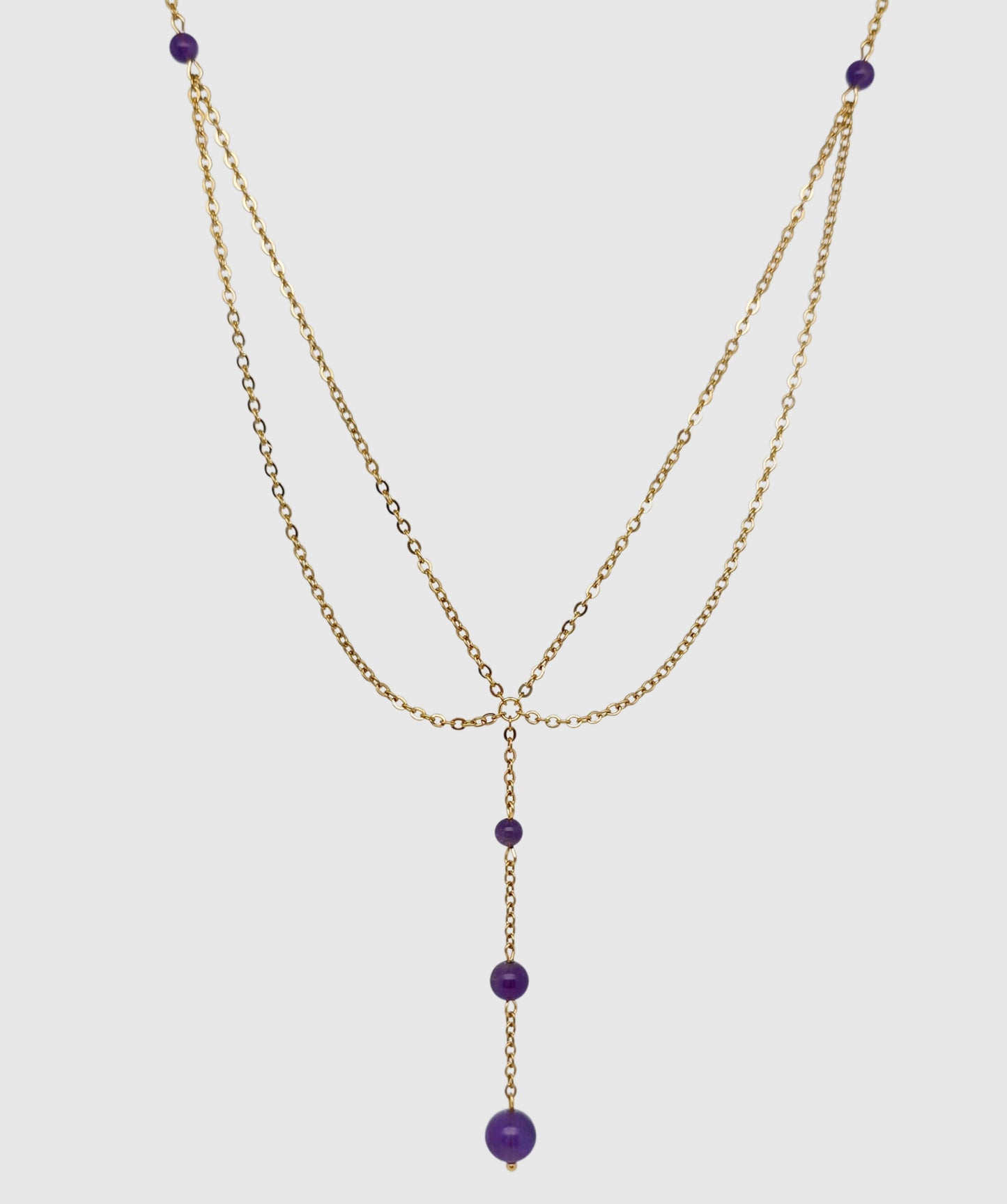 Collier GAÏA ~ 5 pierres disponibles 🌷 doré/argenté ,