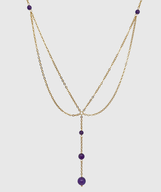 Collier GAÏA ~ 5 pierres disponibles 🌷 doré/argenté ,