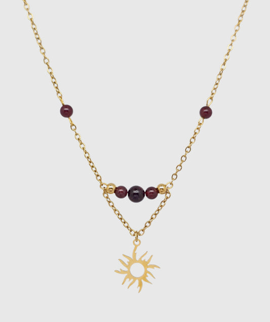 Collier CELEANAR ~ 3 pierres disponibles 🌷 doré/argenté