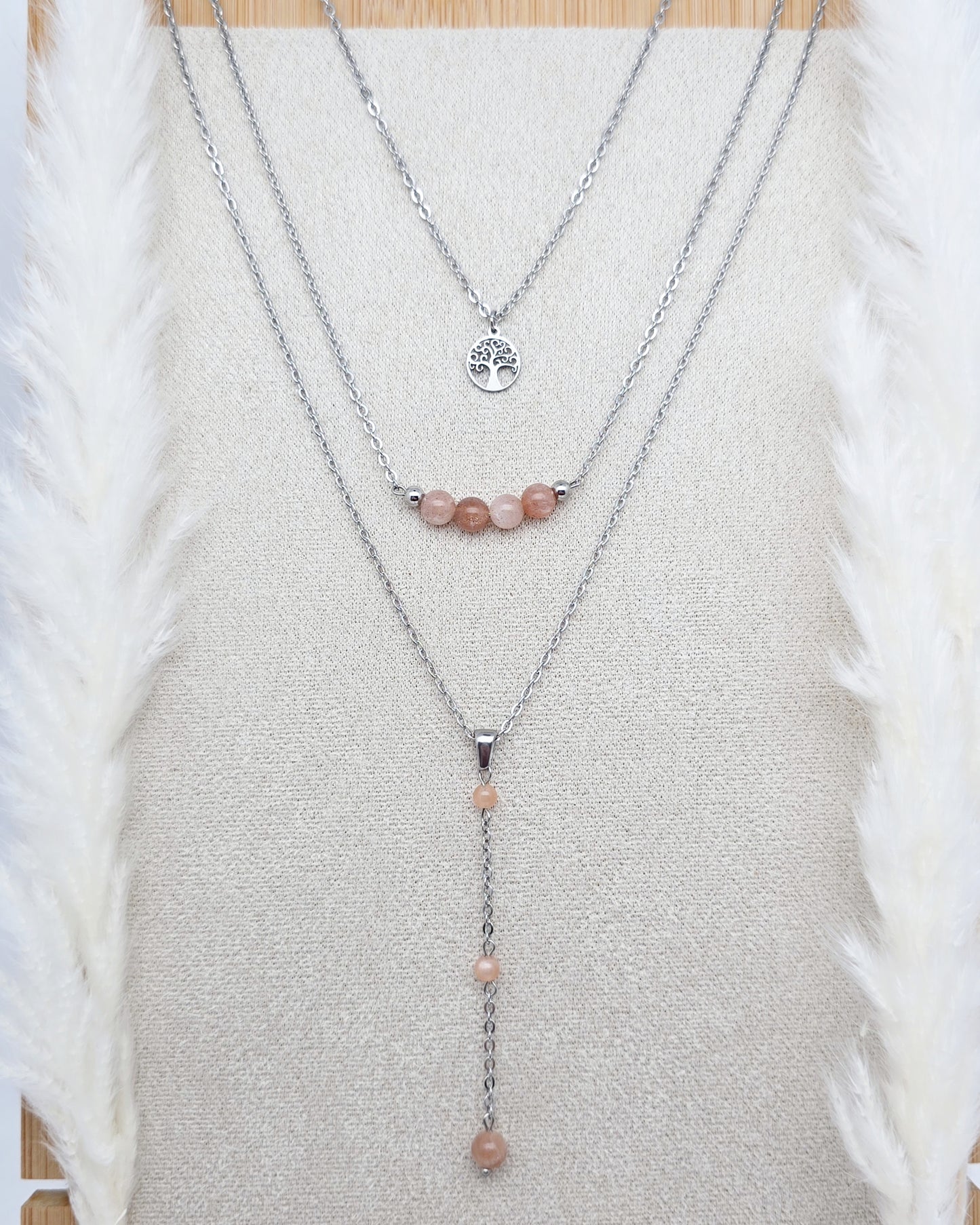 Collier NÉMÉSIS ~ 6 pierres disponibles 🌷 doré/argenté