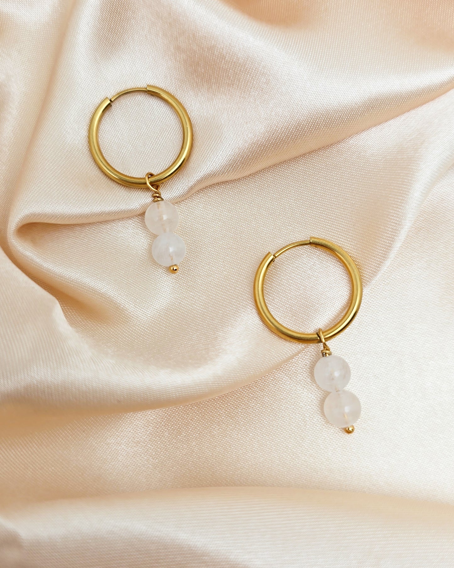 Boucles d'oreilles CASSANDRA ~ 13 pierres disponibles 🌷 doré/argenté