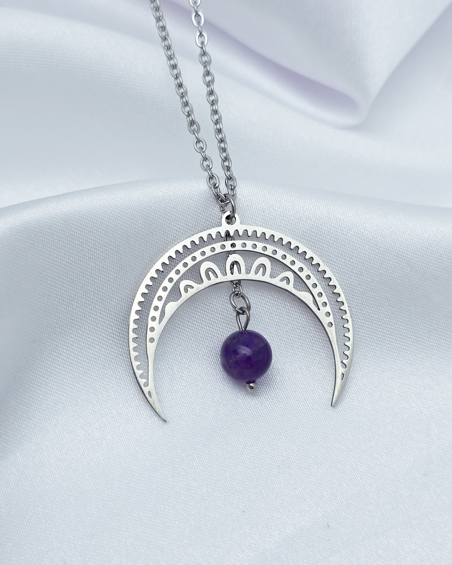 Collier LUNA ~ 4 pierres disponibles 🌷 doré/argenté