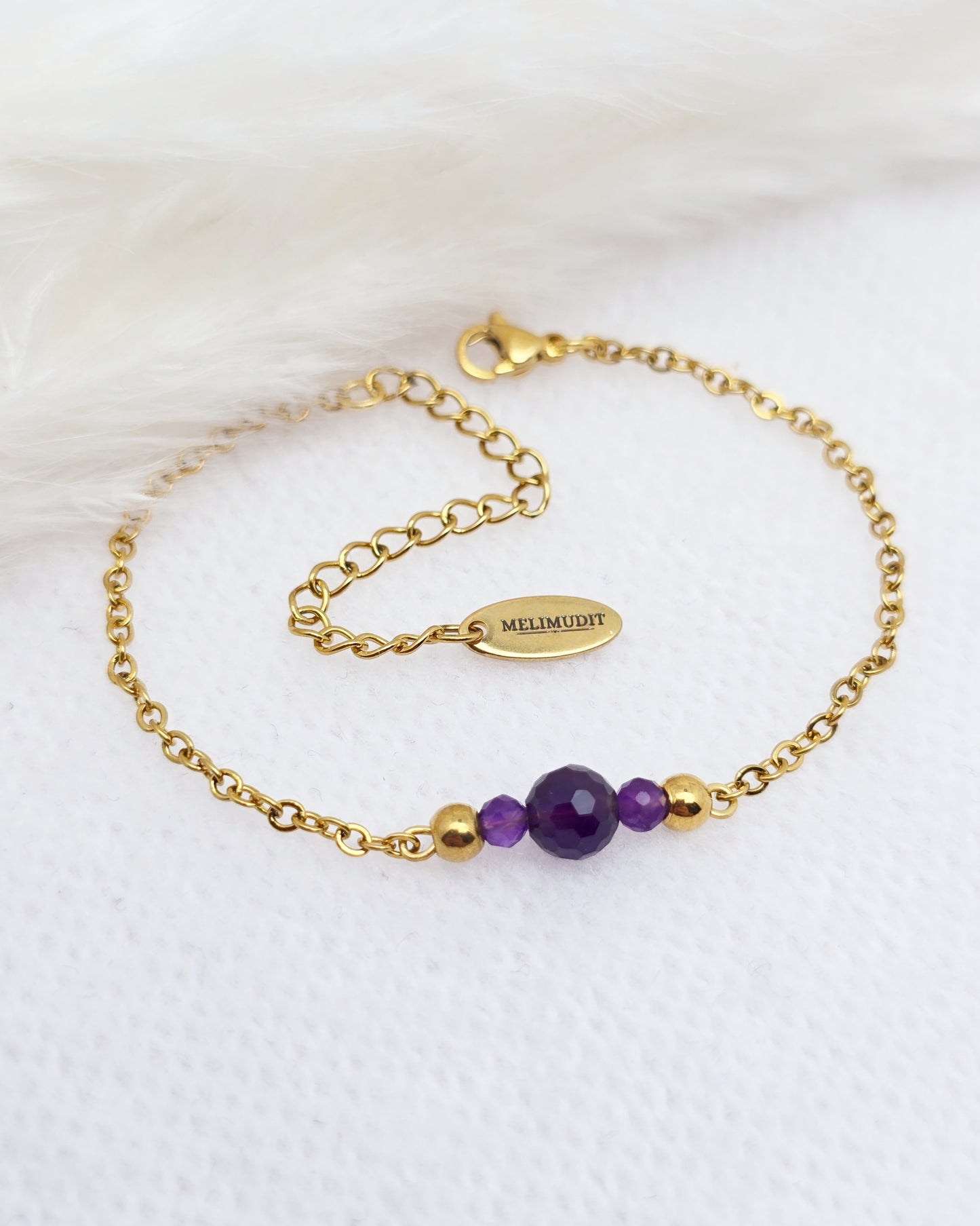 Bracelet CIRCÉ ~ 6 pierres disponibles 🌷 doré/argenté