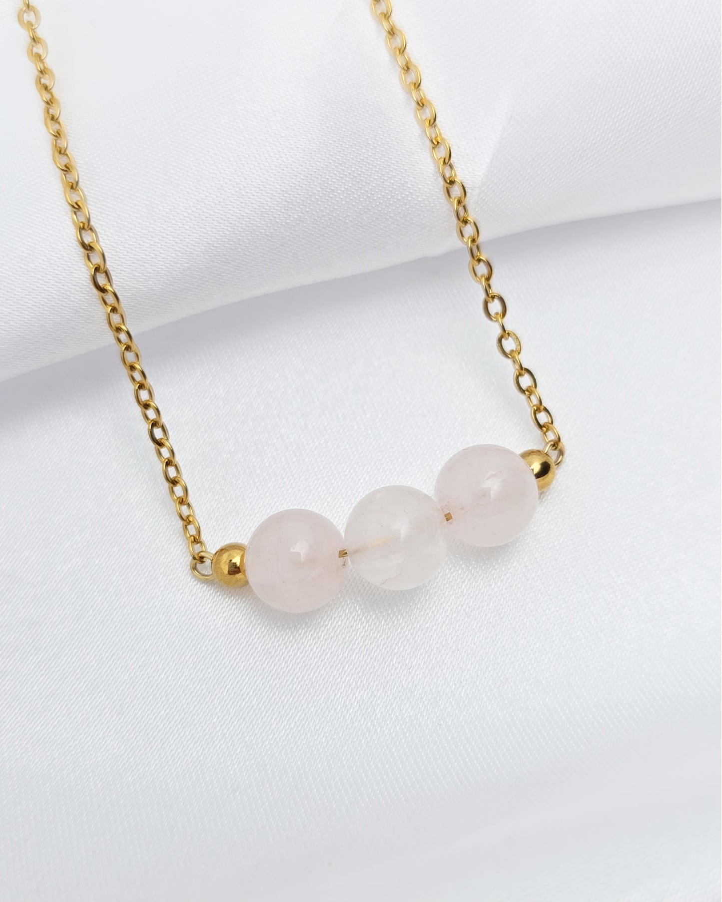 Collier ANTHÉA ~ 6 pierres disponibles 🌷 doré/argenté