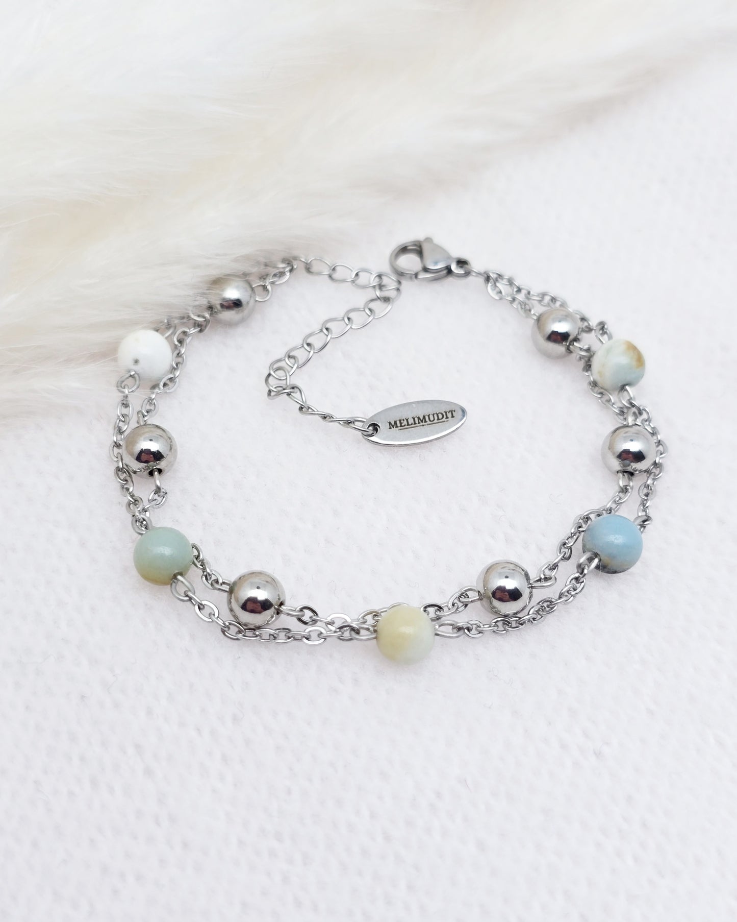 Bracelet PHOEBÉ ~ 7 pierres disponibles 🌷 doré/argenté