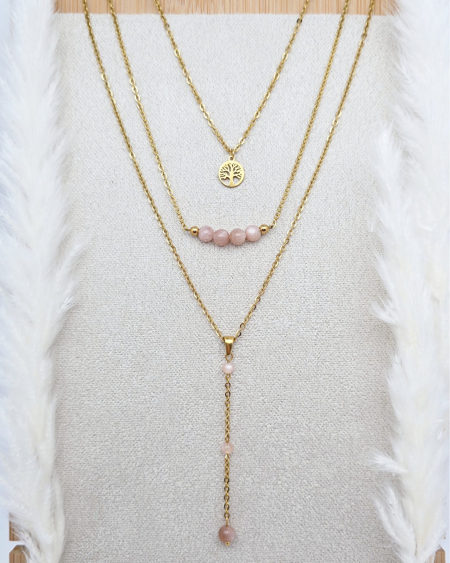 Collier NÉMÉSIS ~ 6 pierres disponibles 🌷 doré/argenté