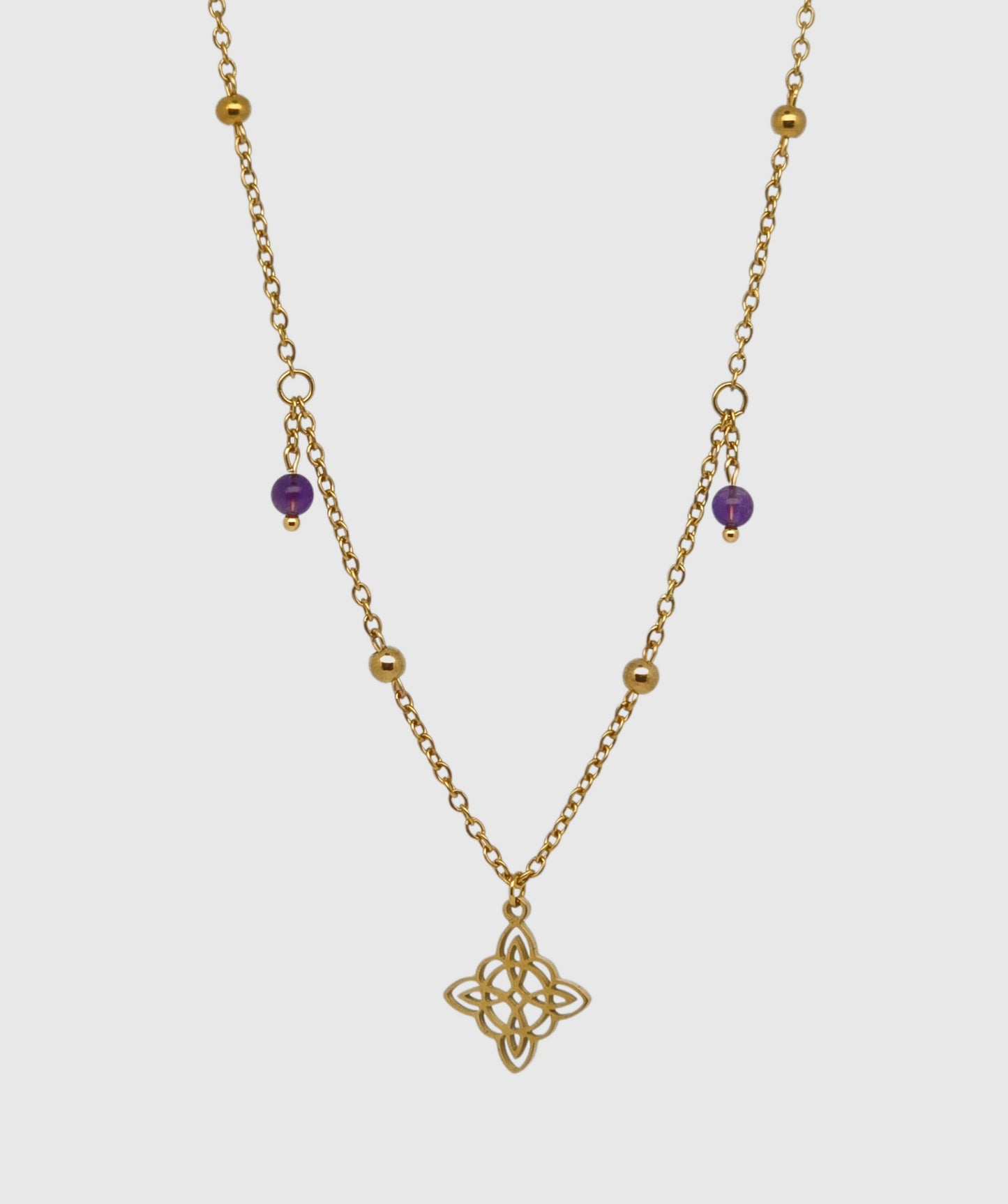 Collier ENDORA ~ 3 pierres disponibles 🌷 doré/argenté