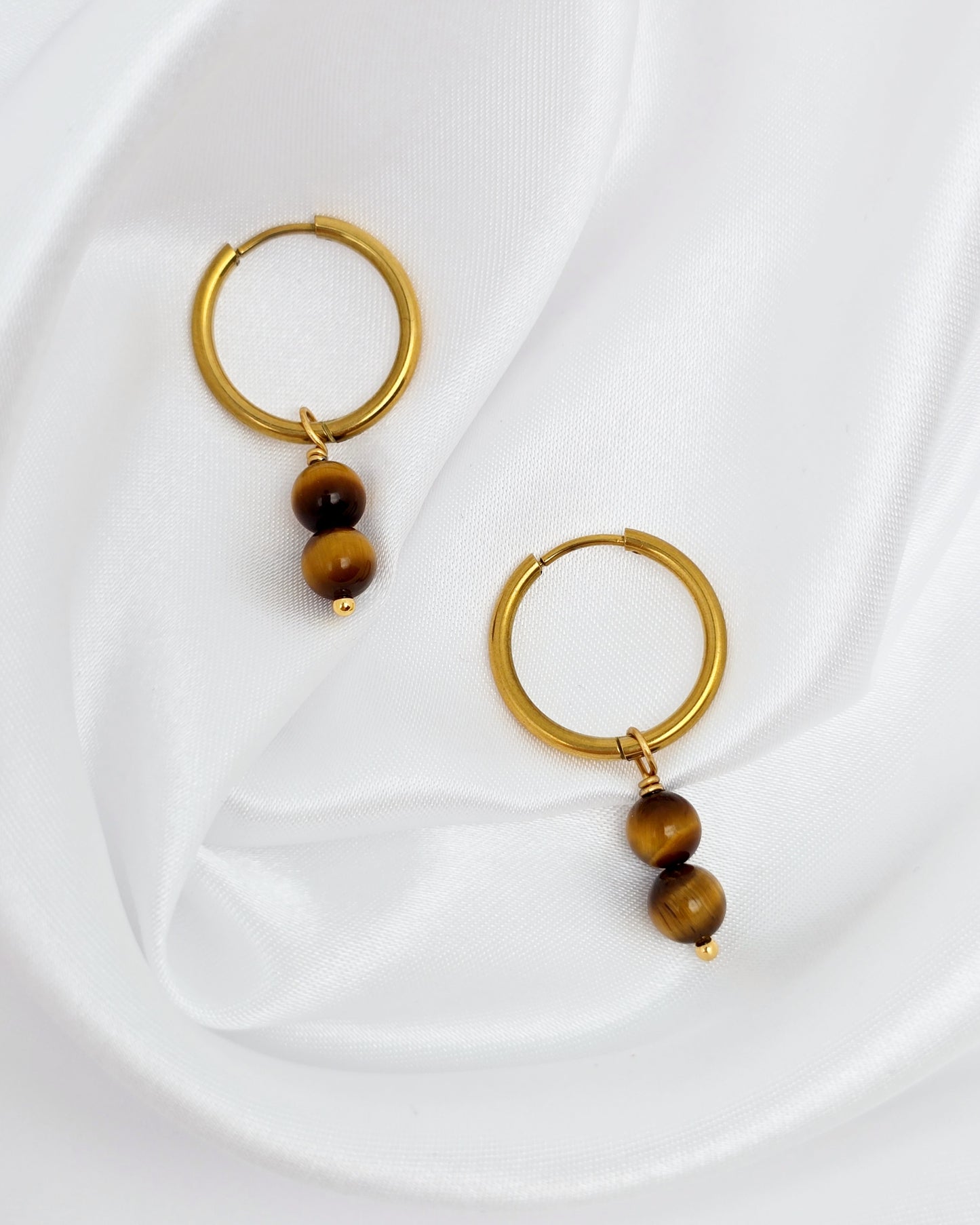 Boucles d'oreilles CASSANDRA ~ 13 pierres disponibles 🌷 doré/argenté