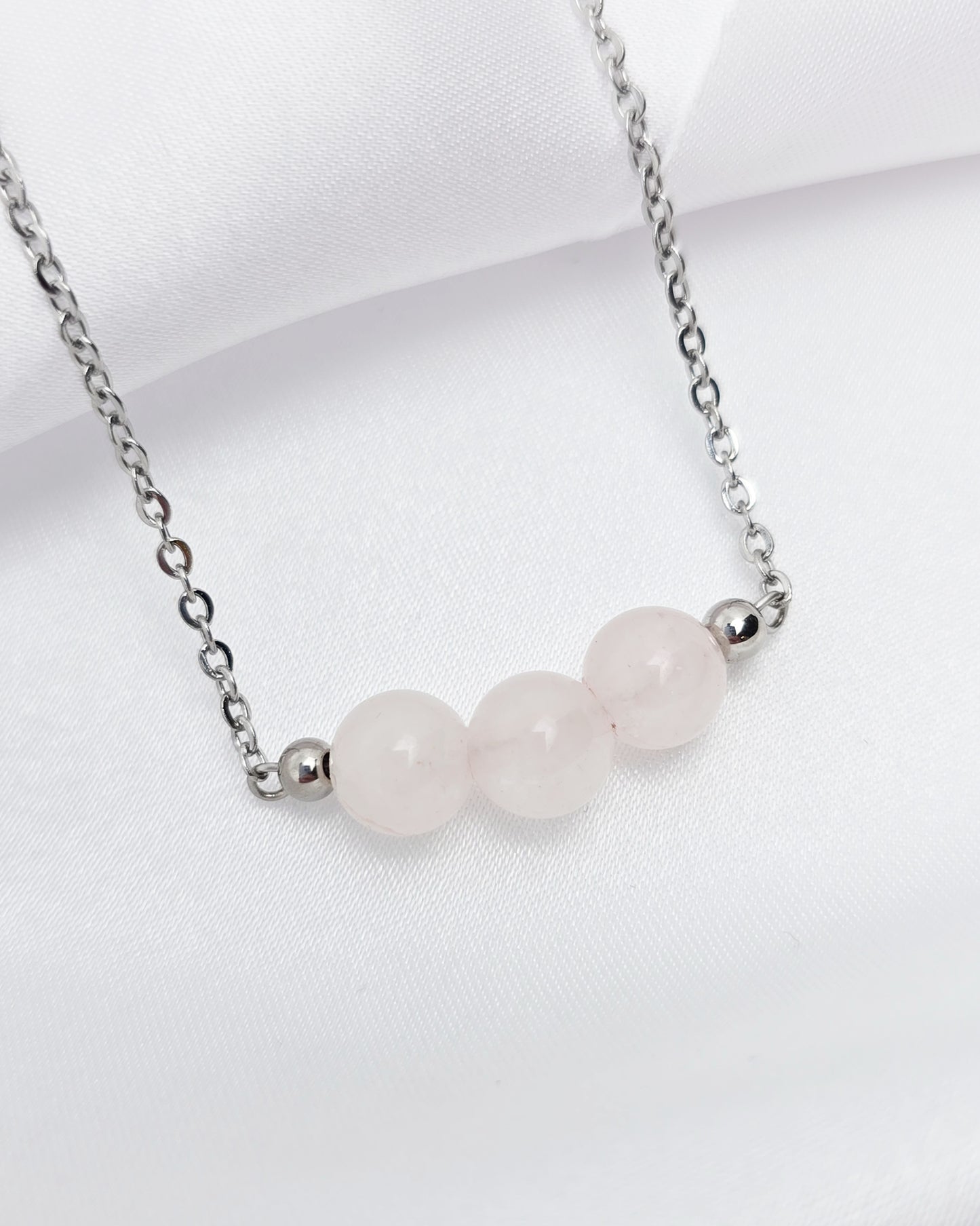 Collier ANTHÉA ~ 6 pierres disponibles 🌷 doré/argenté