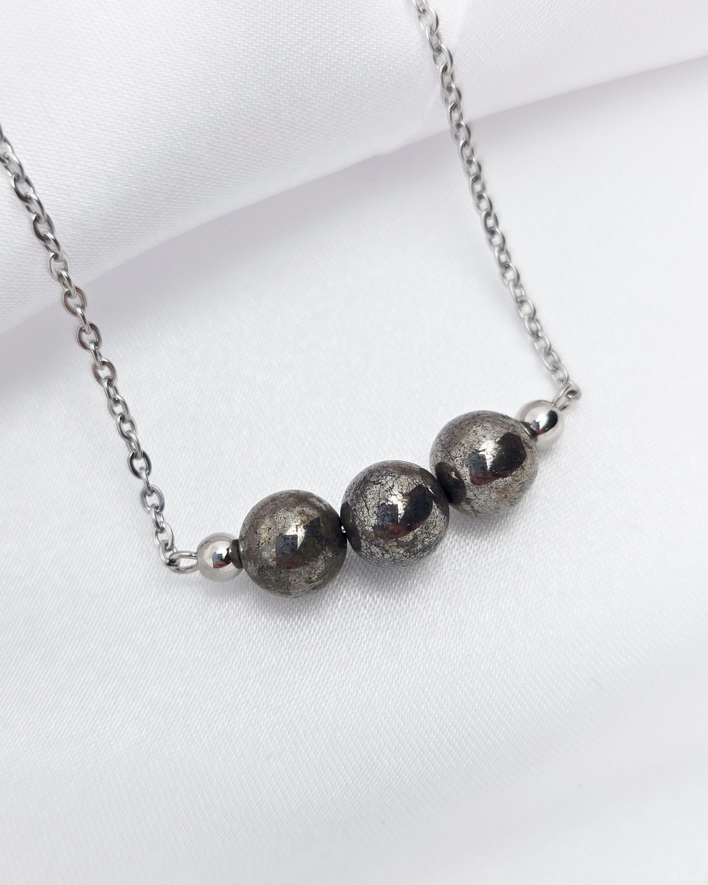 Collier ANTHÉA ~ 6 pierres disponibles 🌷 doré/argenté