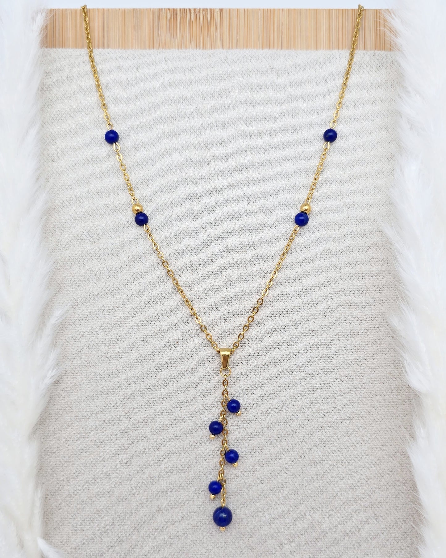 Collier APHRODITE ~ 3 pierres disponibles 🌷 doré/argenté