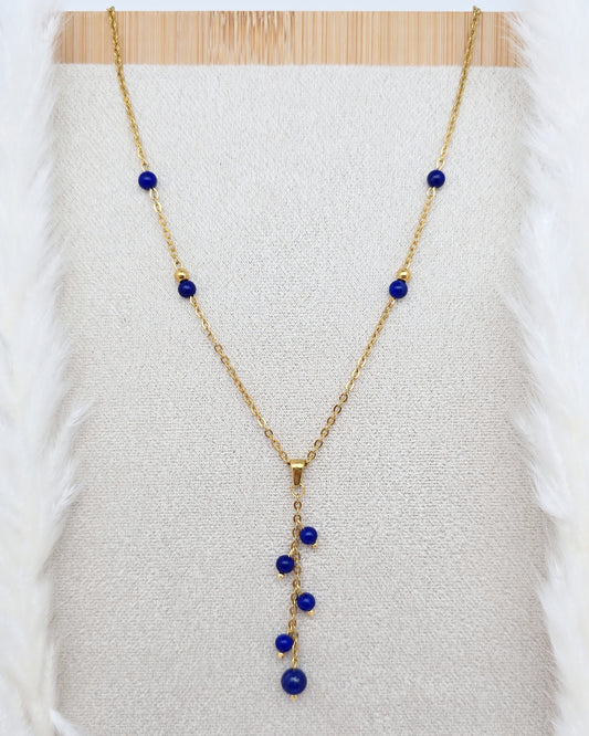 Collier APHRODITE ~ 3 pierres disponibles 🌷 doré/argenté