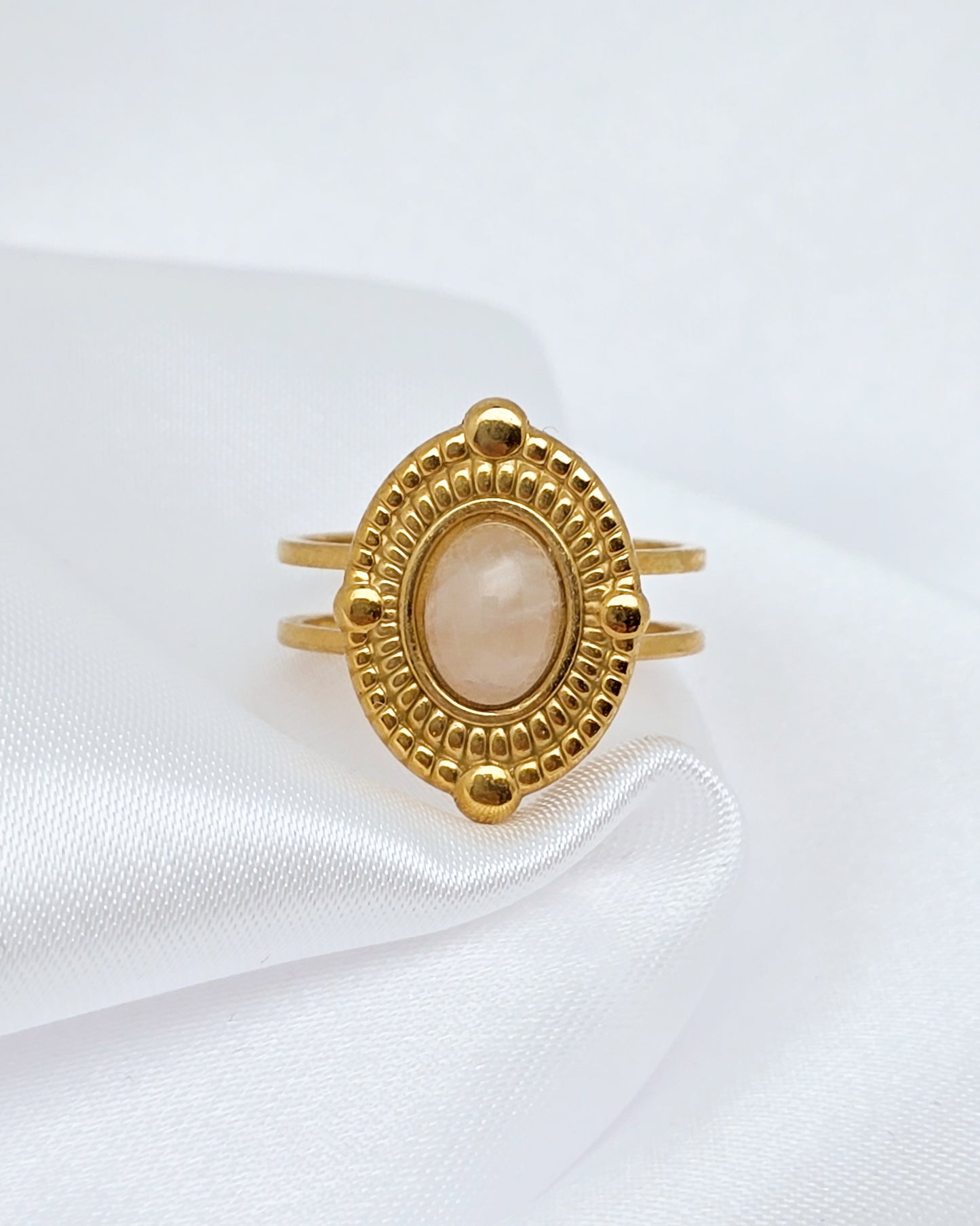 Bague MYREL ~ 2 pierres disponibles 🌷 doré/argenté