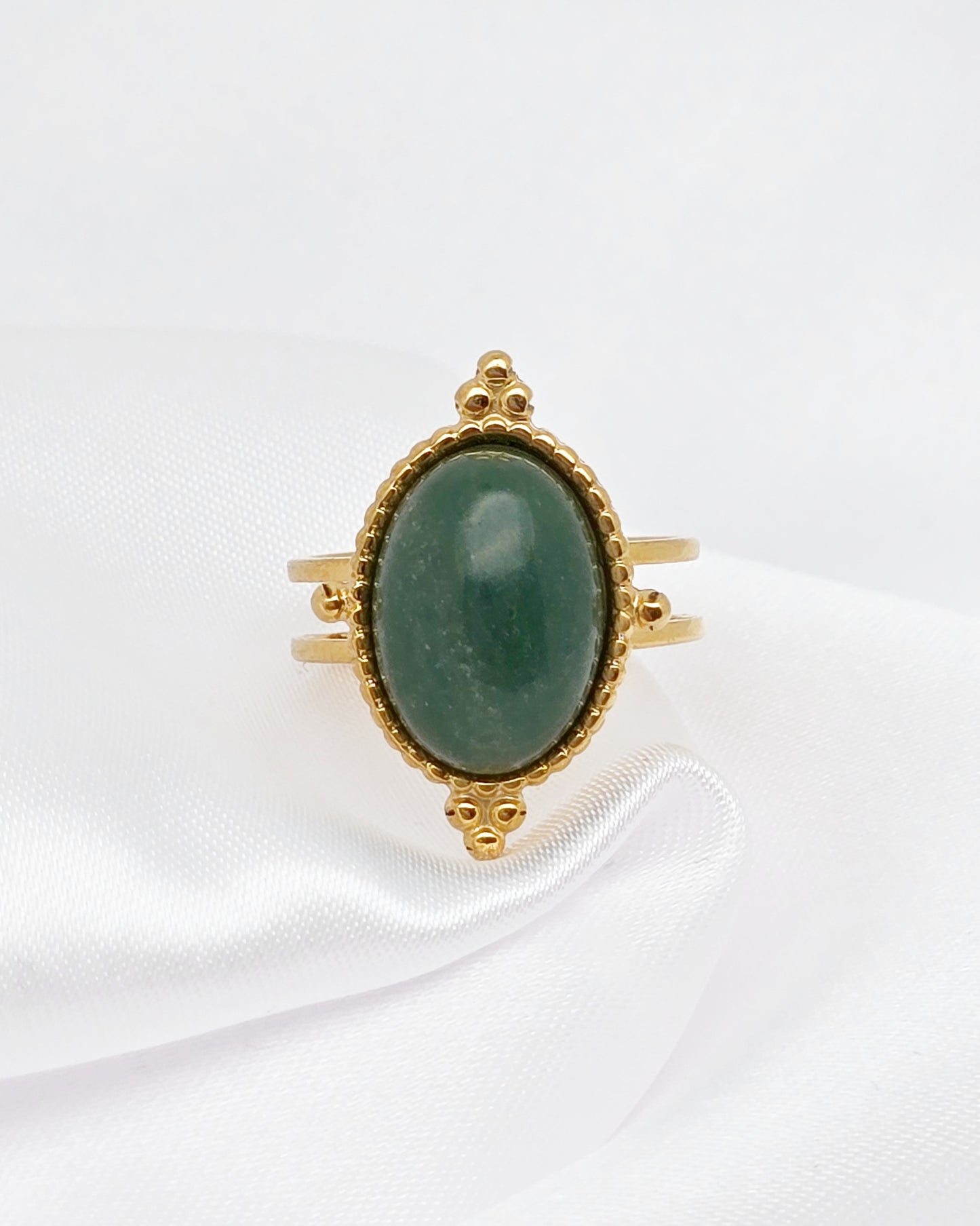 Bague AURALIS ~ 3 pierres disponibles 🌷 doré/argenté