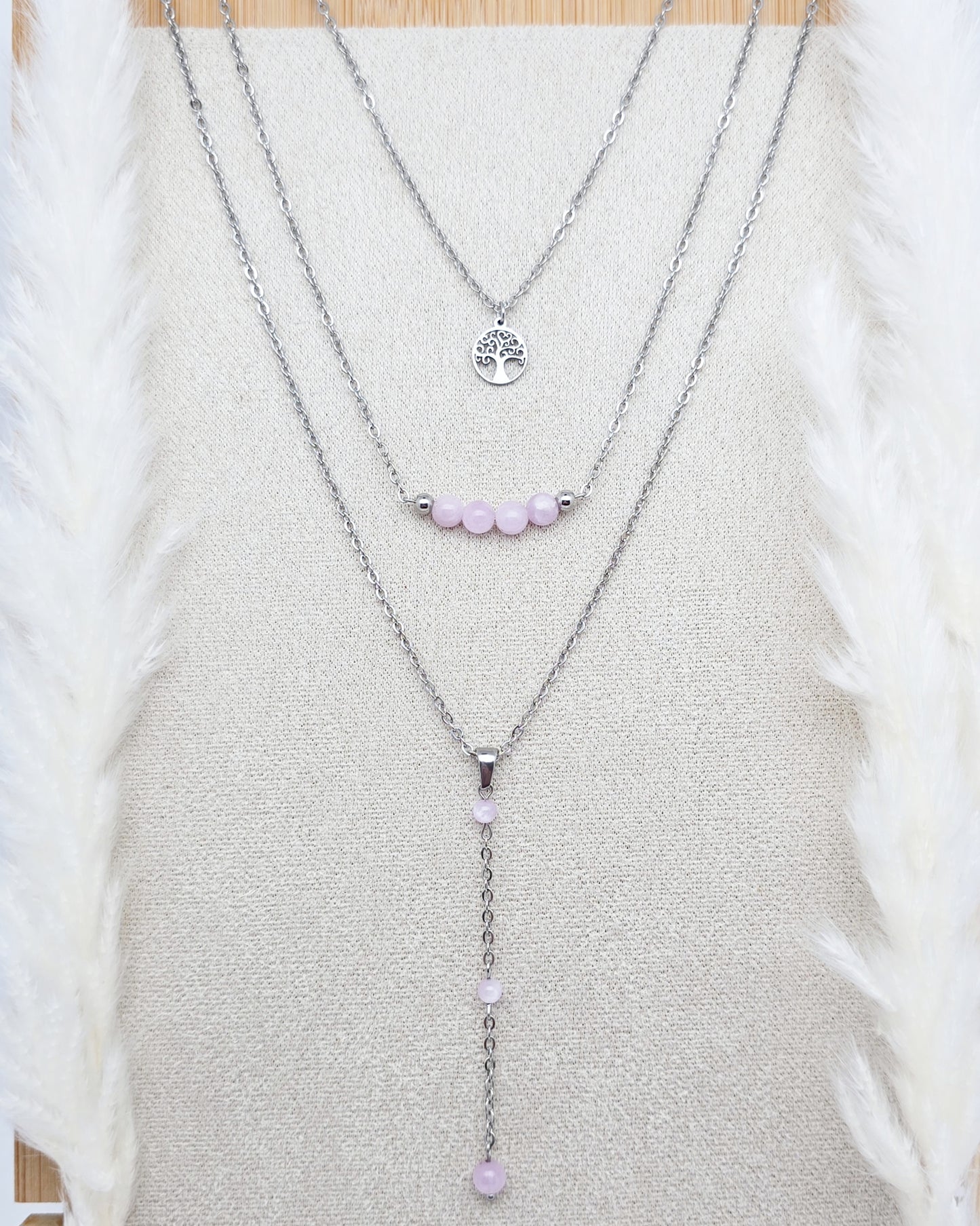 Collier NÉMÉSIS ~ 6 pierres disponibles 🌷 doré/argenté