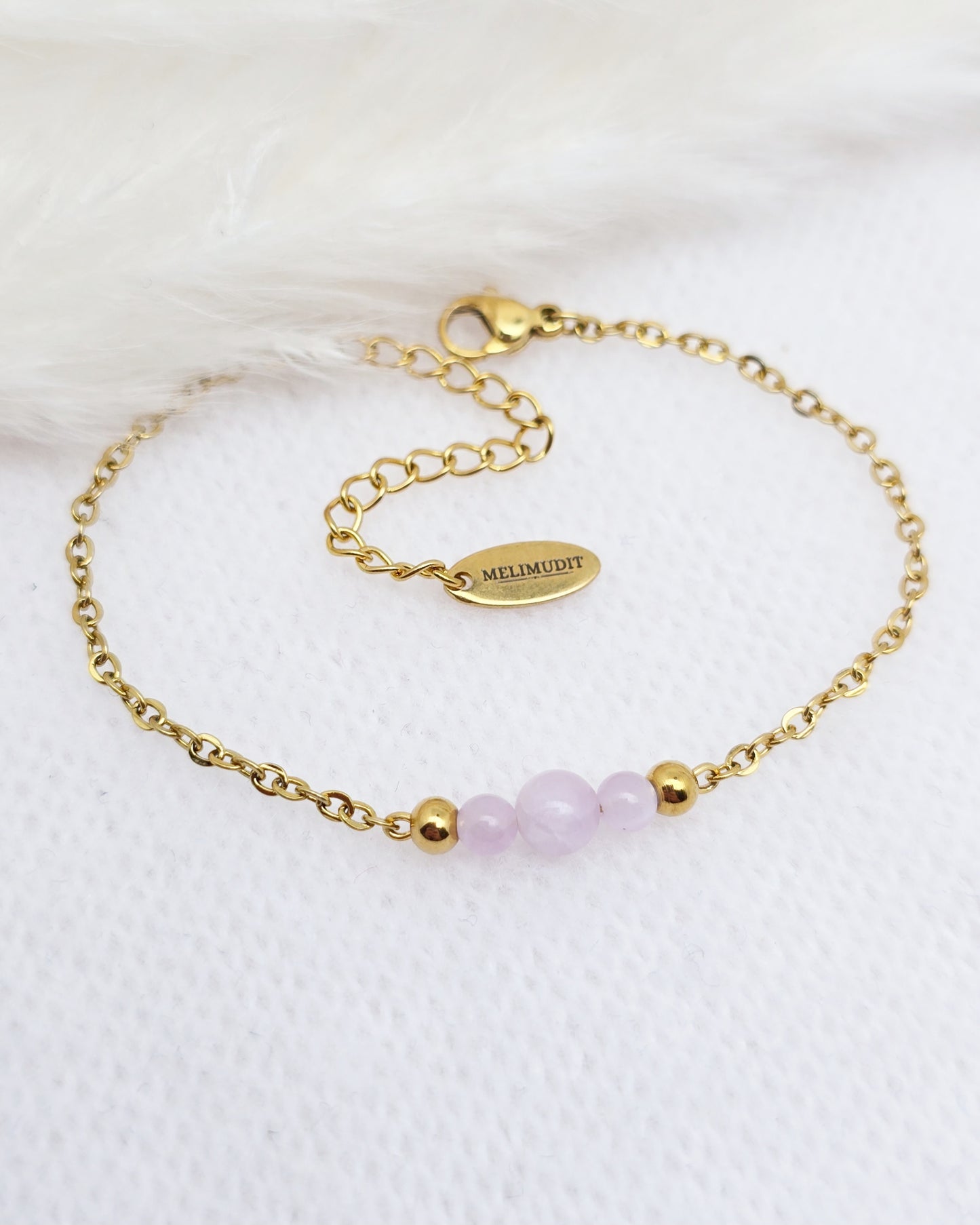 Bracelet CIRCÉ ~ 6 pierres disponibles 🌷 doré/argenté