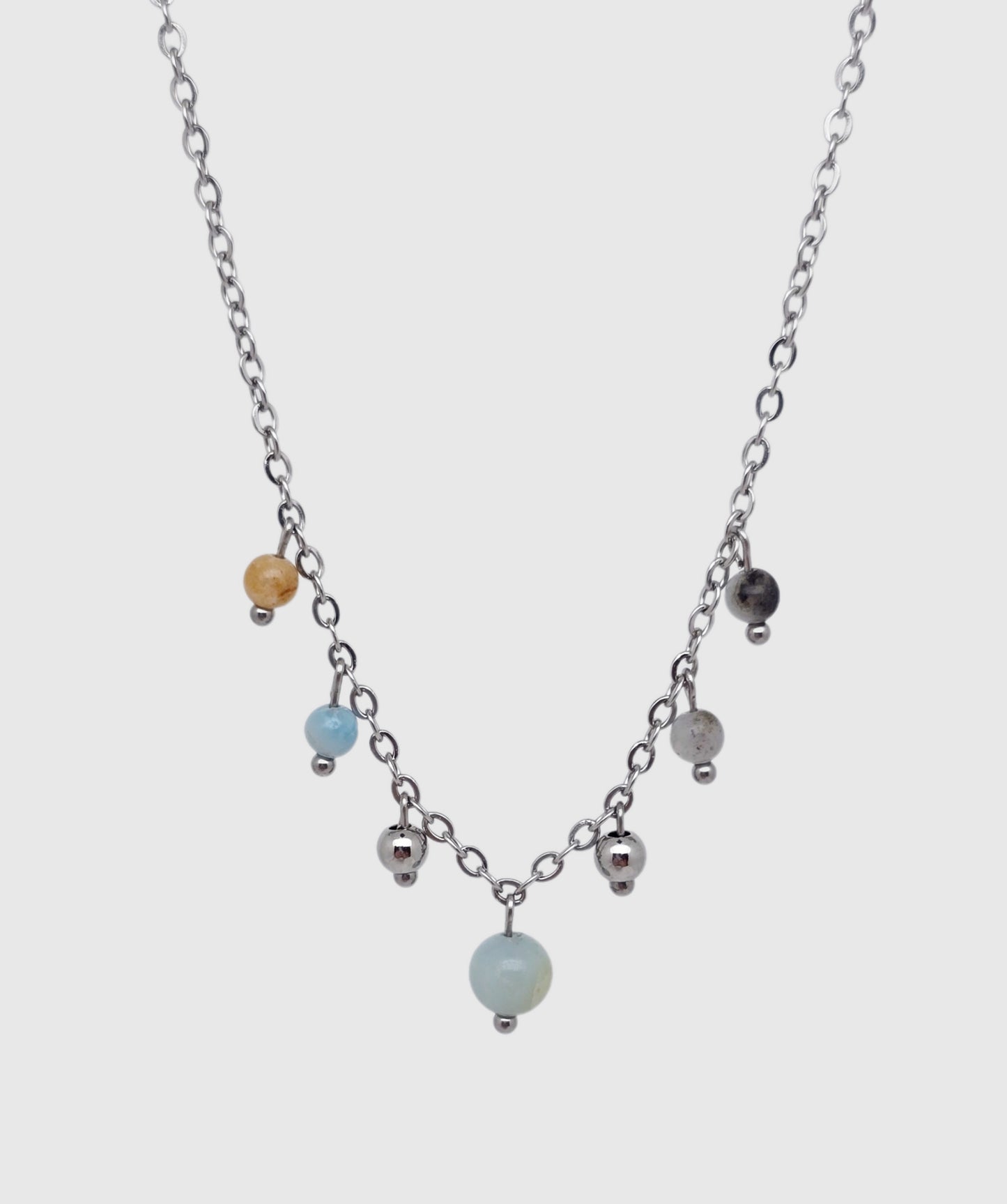 Collier HÉRA ~ 3 pierres disponibles 🌷 doré/argenté