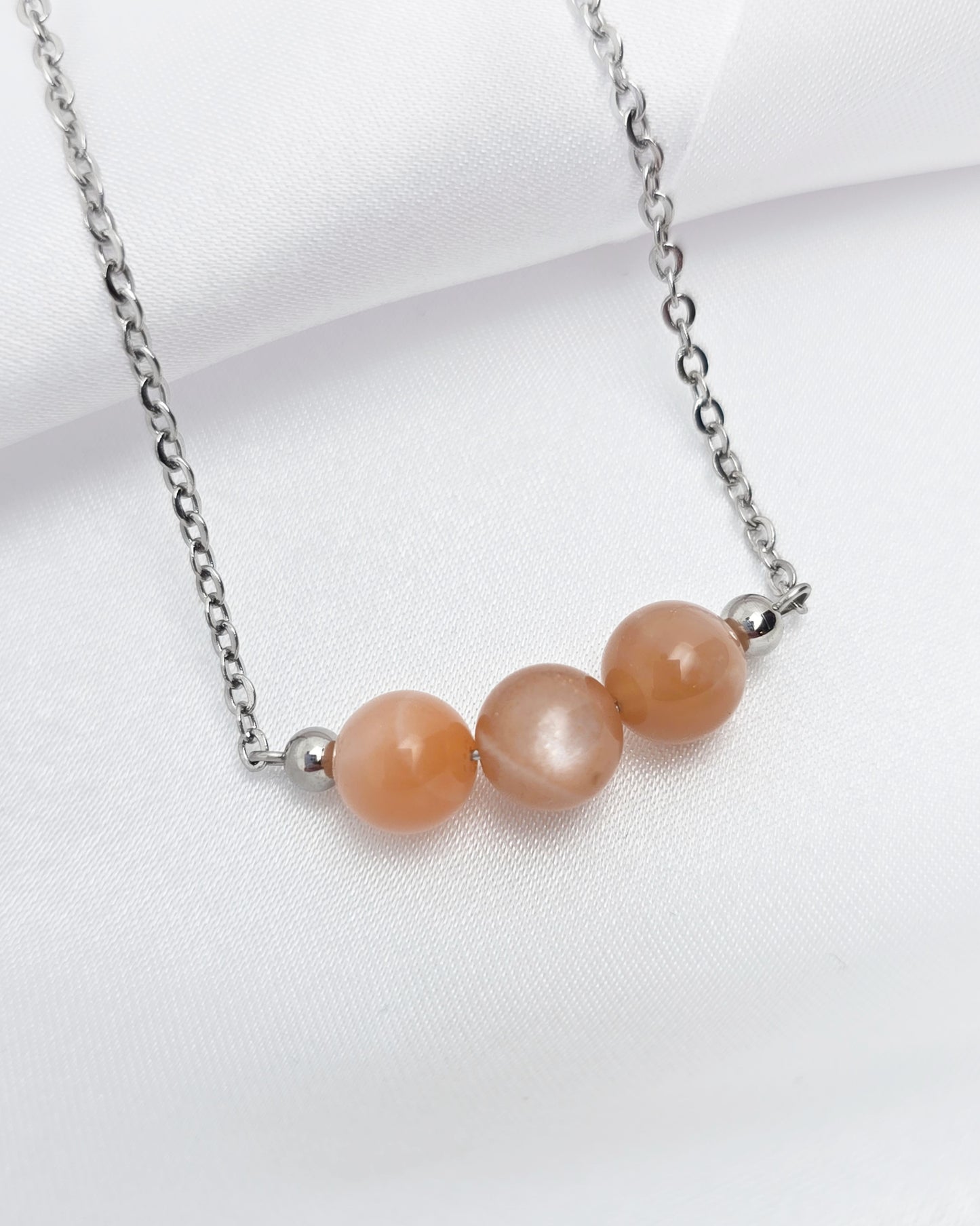 Collier ANTHÉA ~ 6 pierres disponibles 🌷 doré/argenté