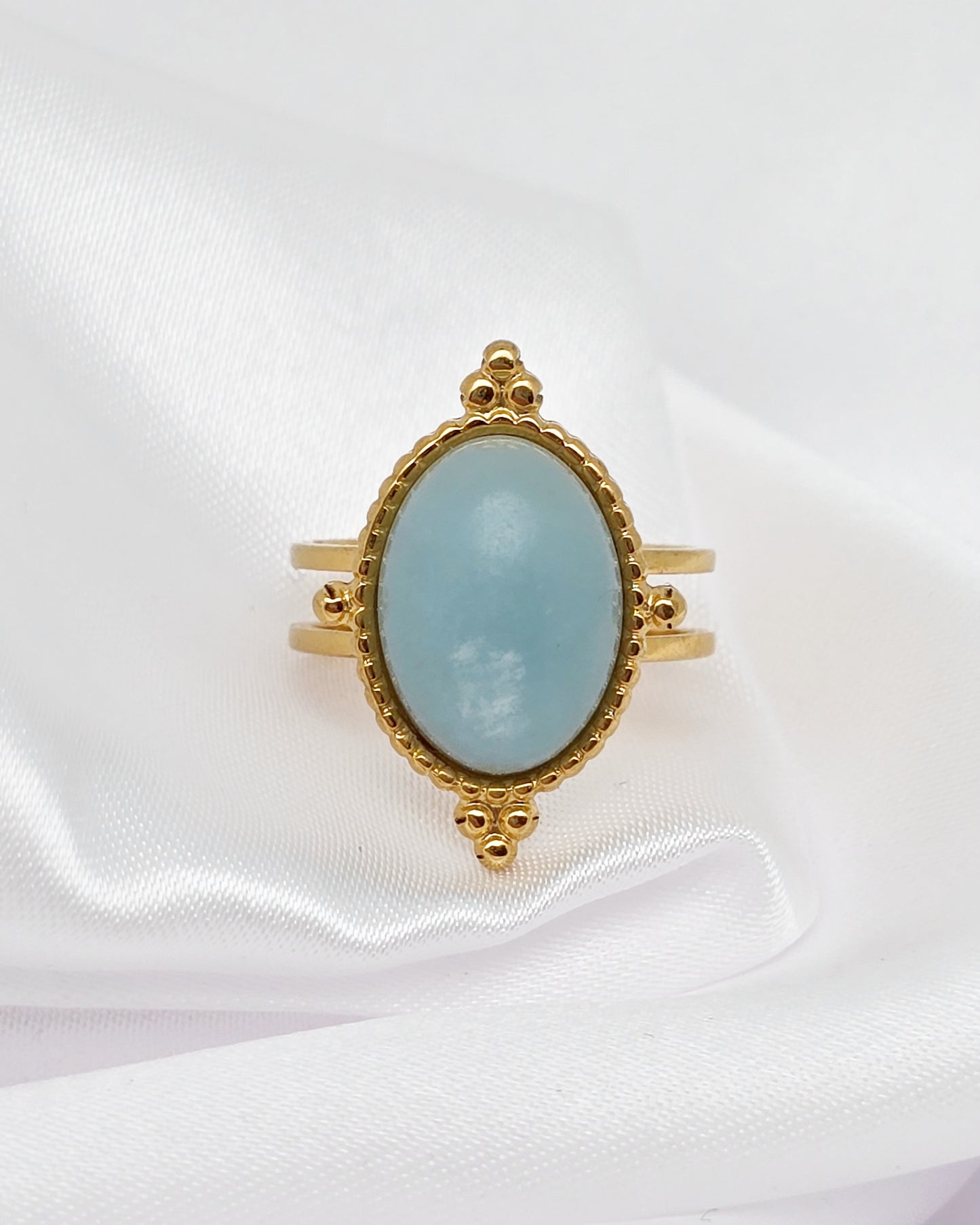 Bague AURALIS ~ 3 pierres disponibles 🌷 doré/argenté