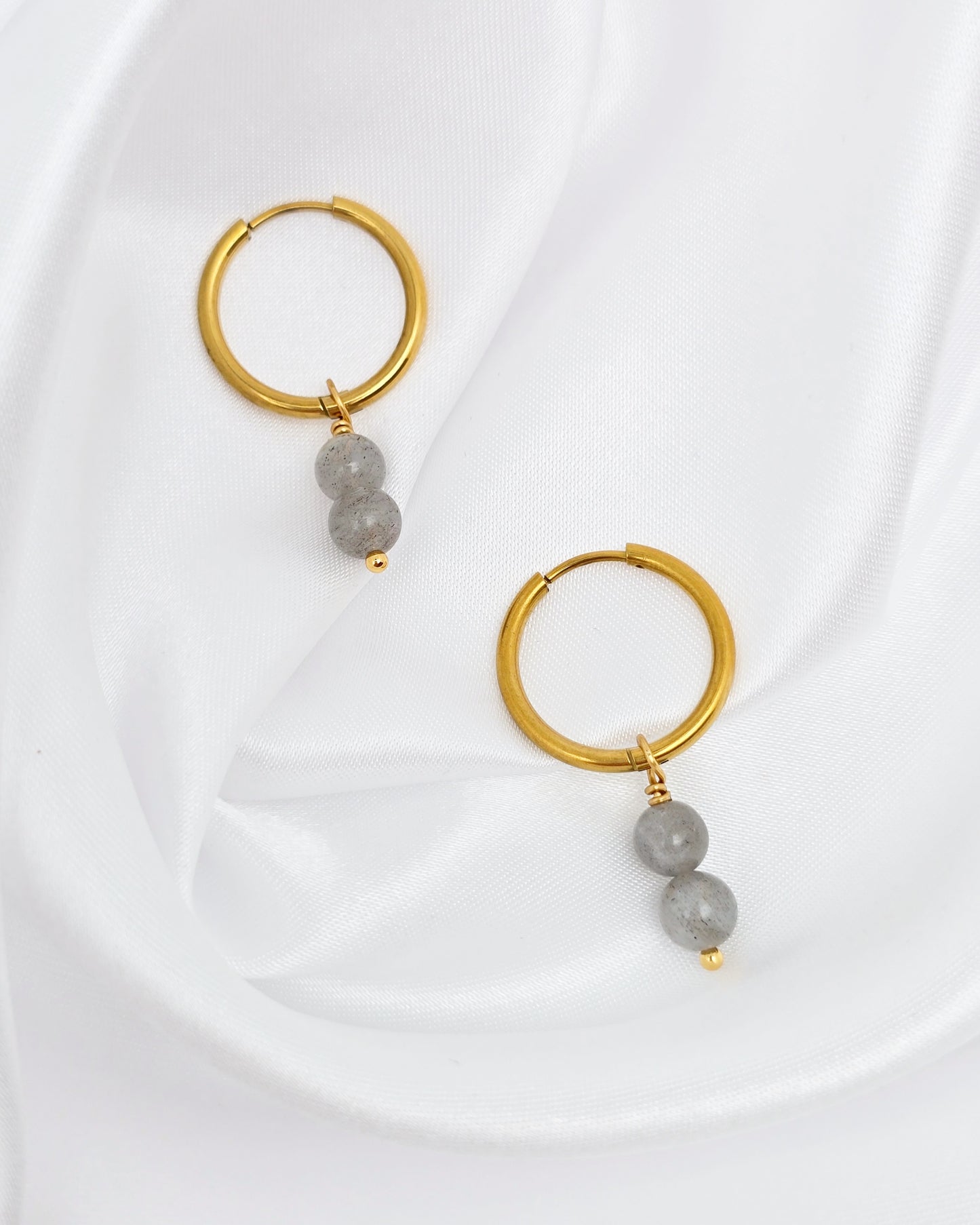 Boucles d'oreilles CASSANDRA ~ 13 pierres disponibles 🌷 doré/argenté