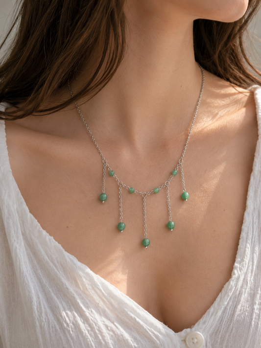 Collier CALYPSO ~ 5 pierres disponible 🌷 doré/argenté