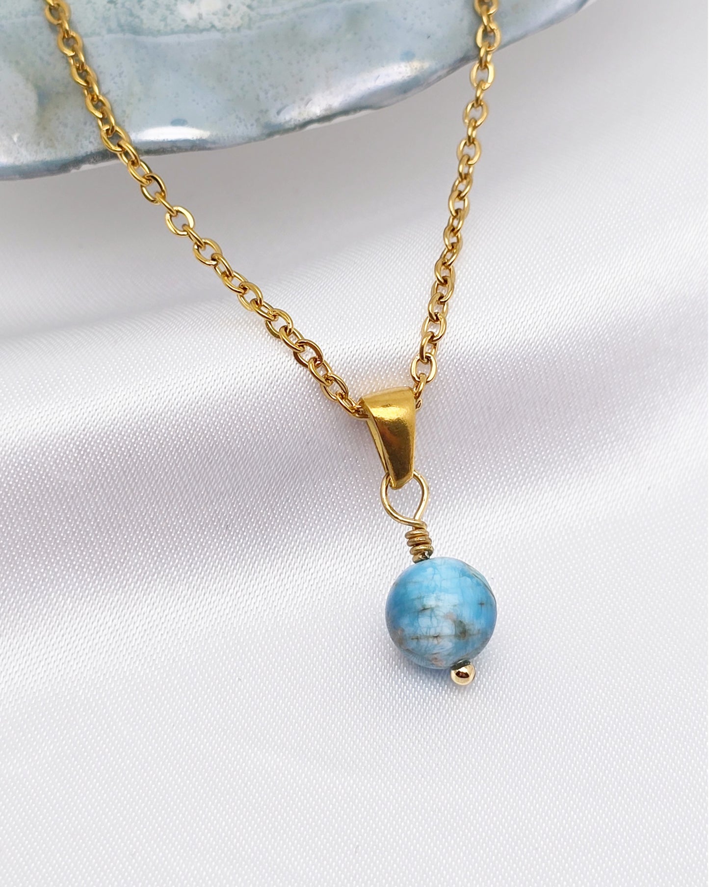 Collier MAÏA ~ 24 pierres disponibles 🌷 doré/argenté